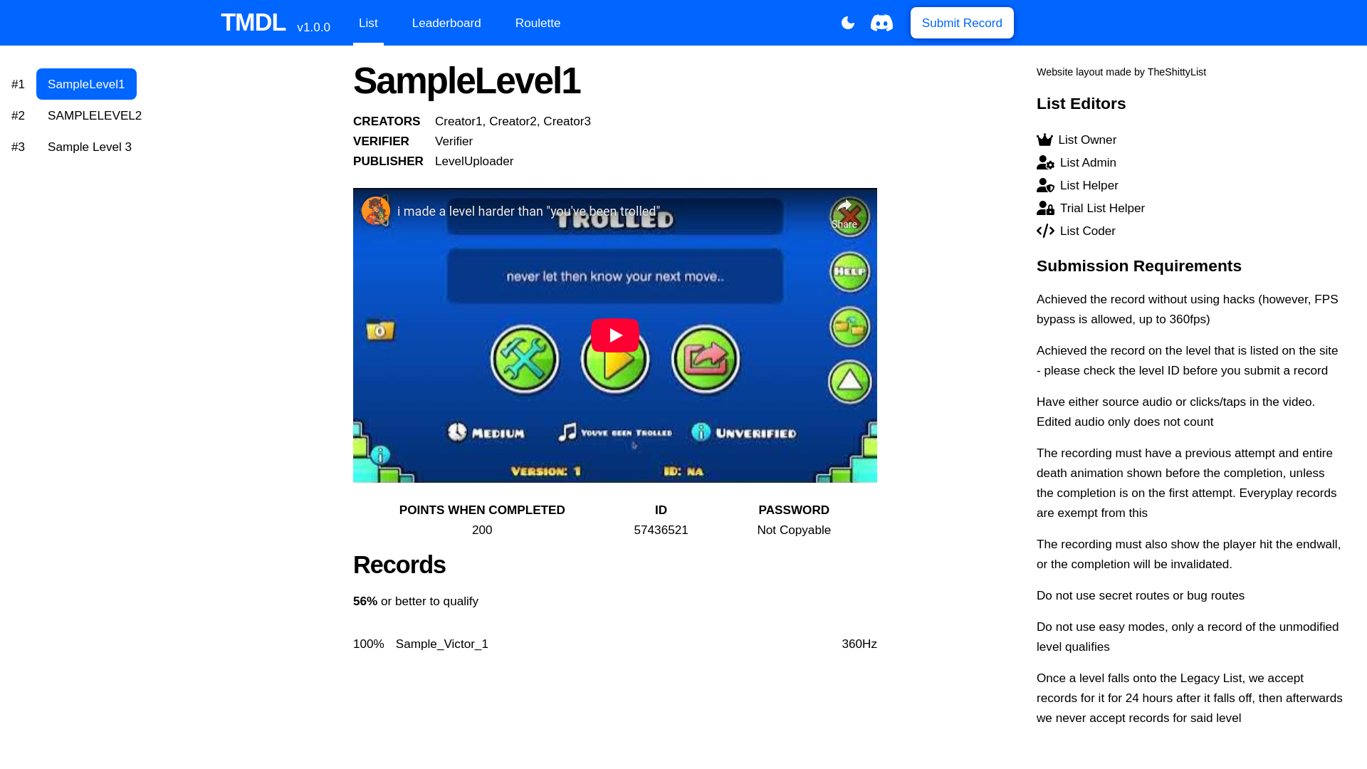 website screenshot of https://themurifieddemonlist.pages.dev/