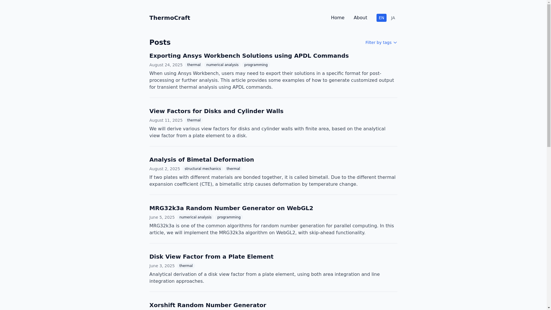 website screenshot of https://thermocraft.pages.dev/