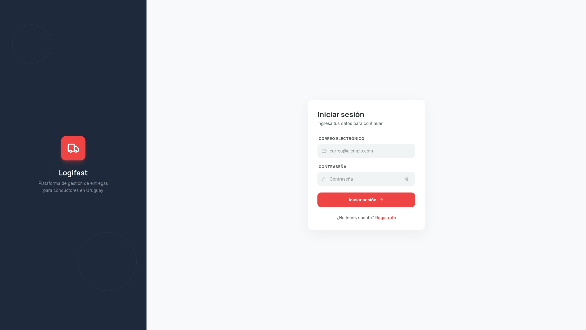 website screenshot of https://logifast.app/