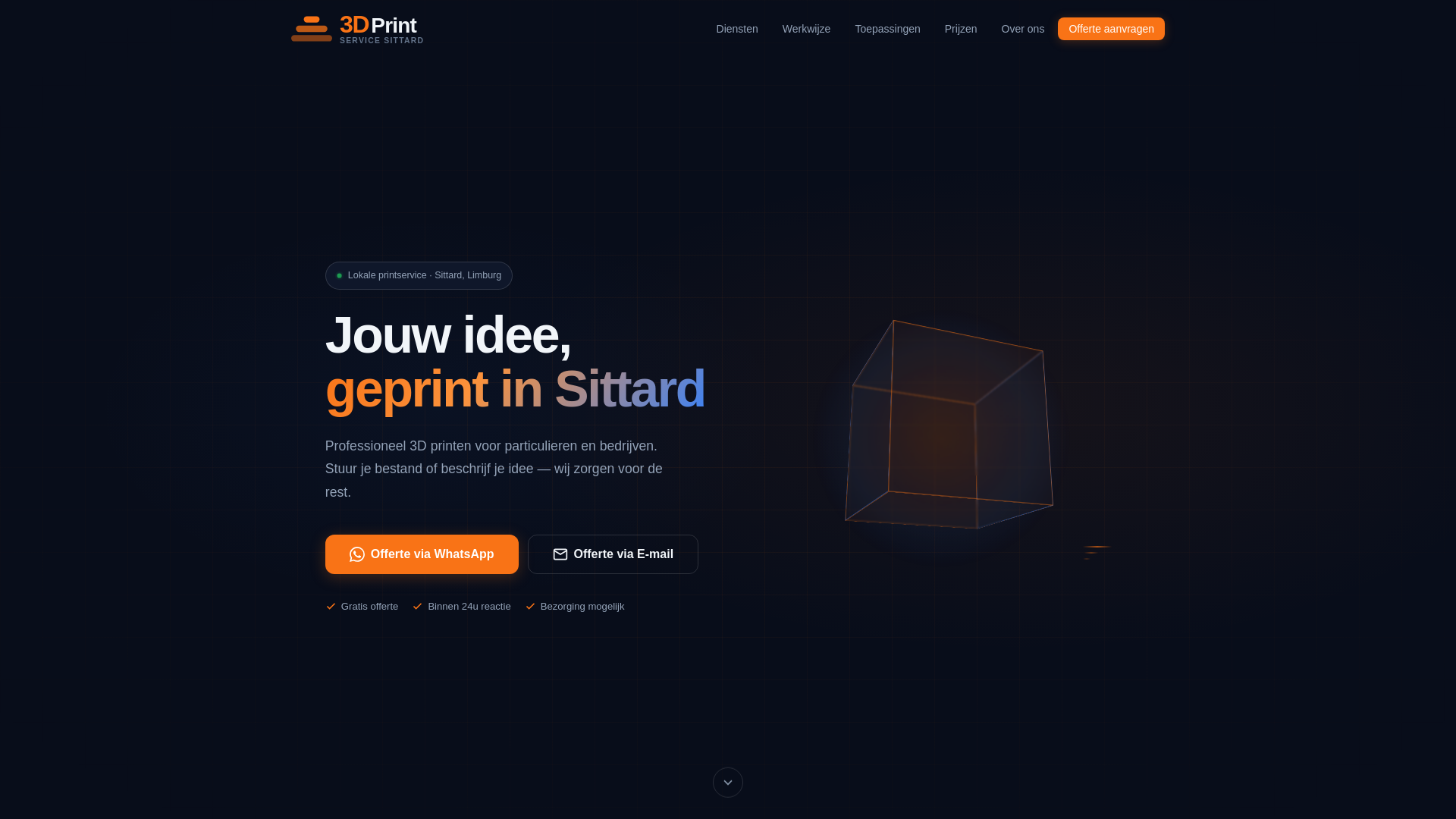 website screenshot of https://3dprintservicesittard.nl/