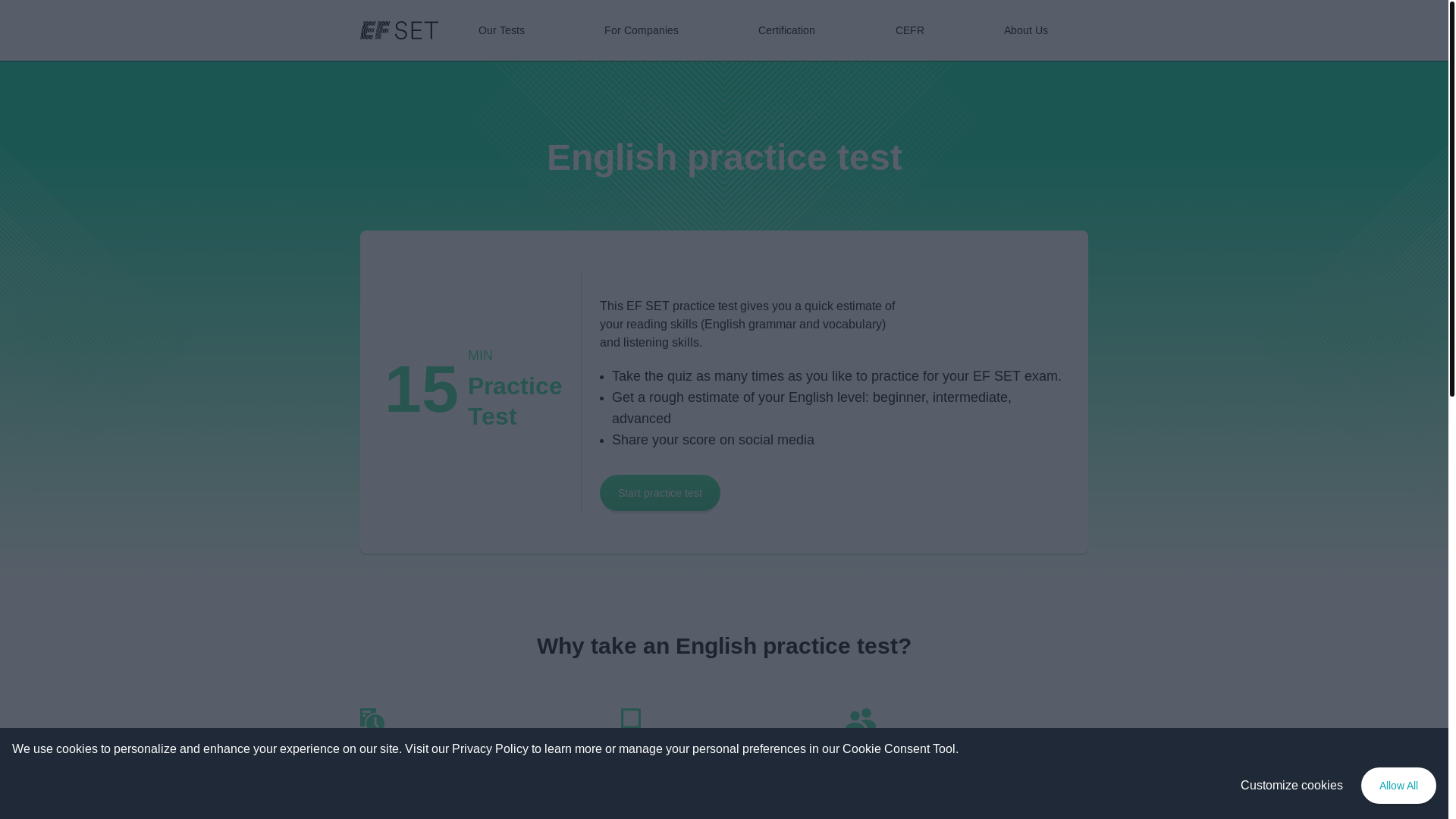 website screenshot of https://www.efset.org/quick-check/
