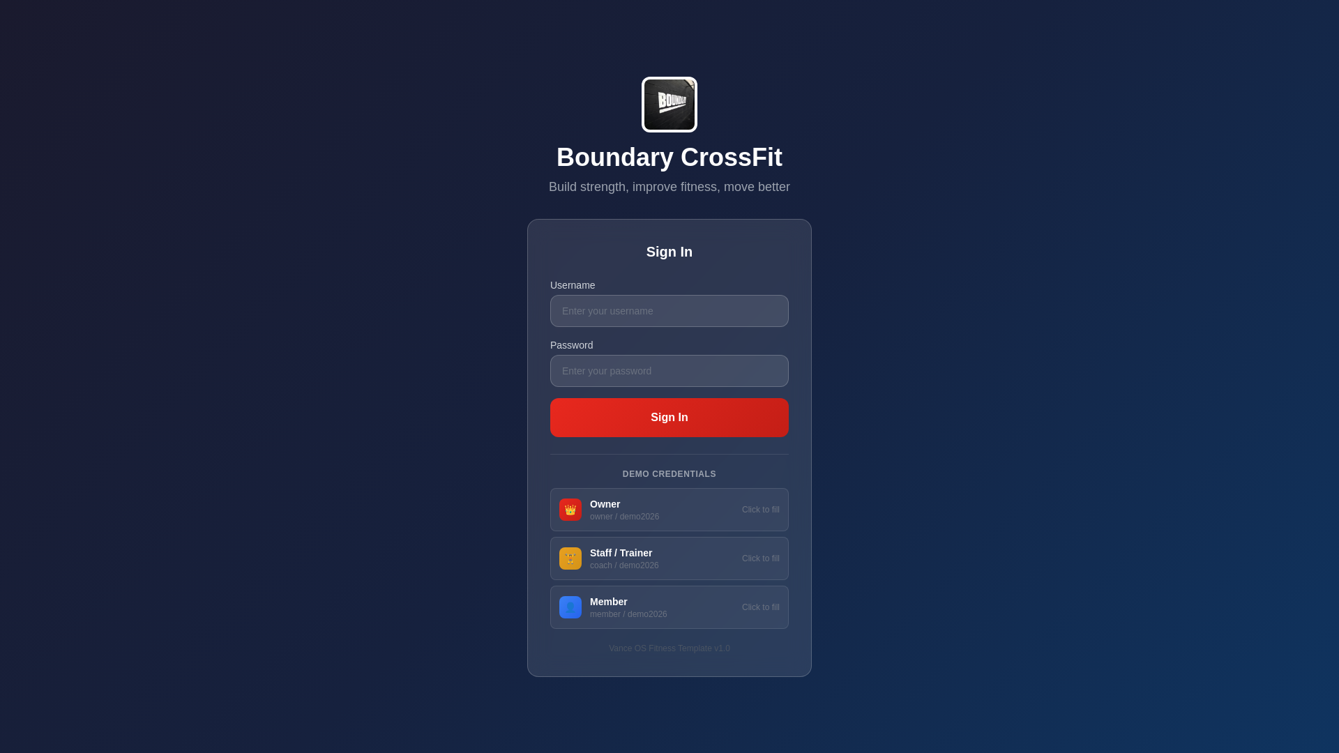 website screenshot of https://boundary-crossfit.pages.dev/