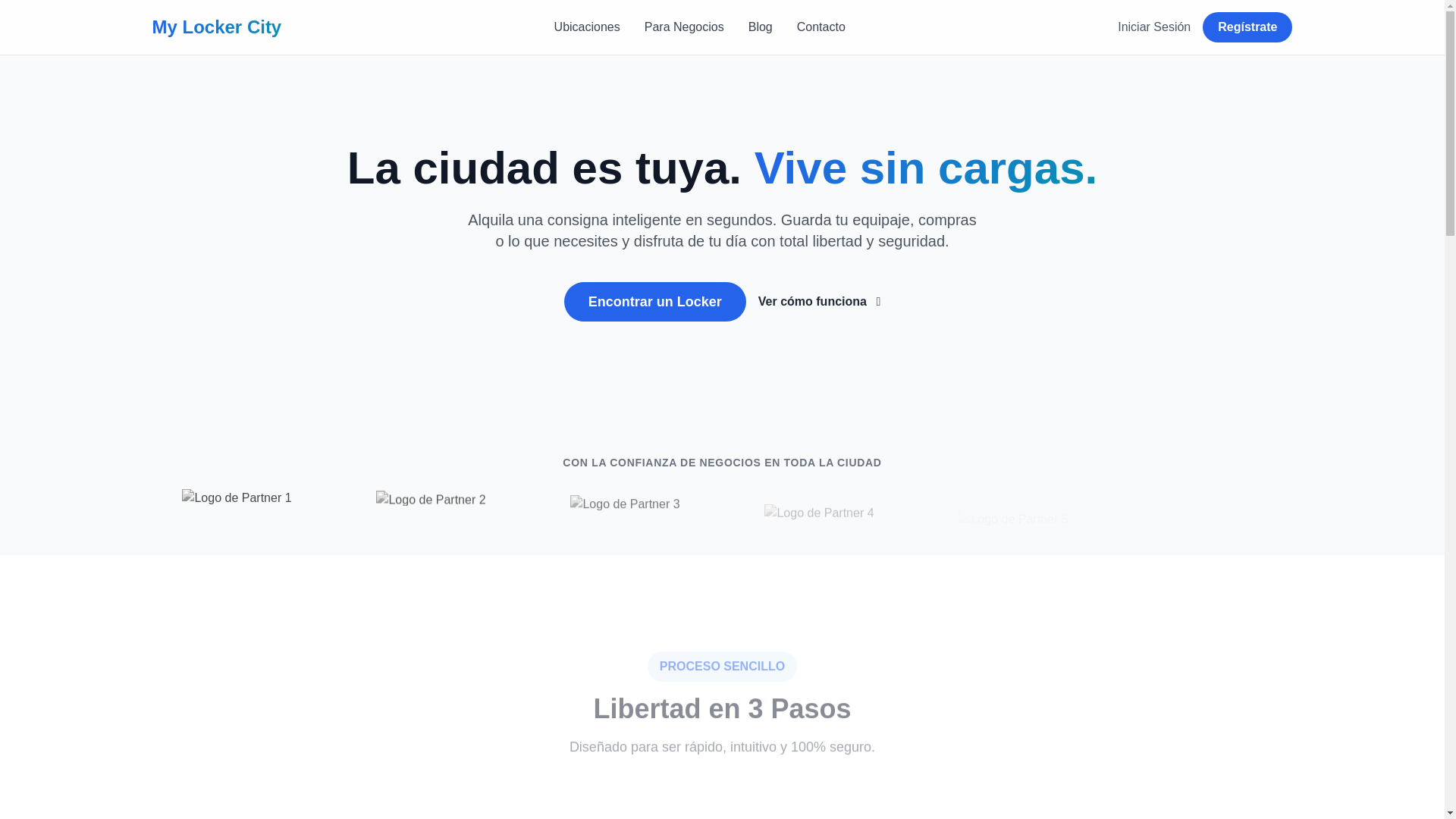 website screenshot of https://mylockercity.com/