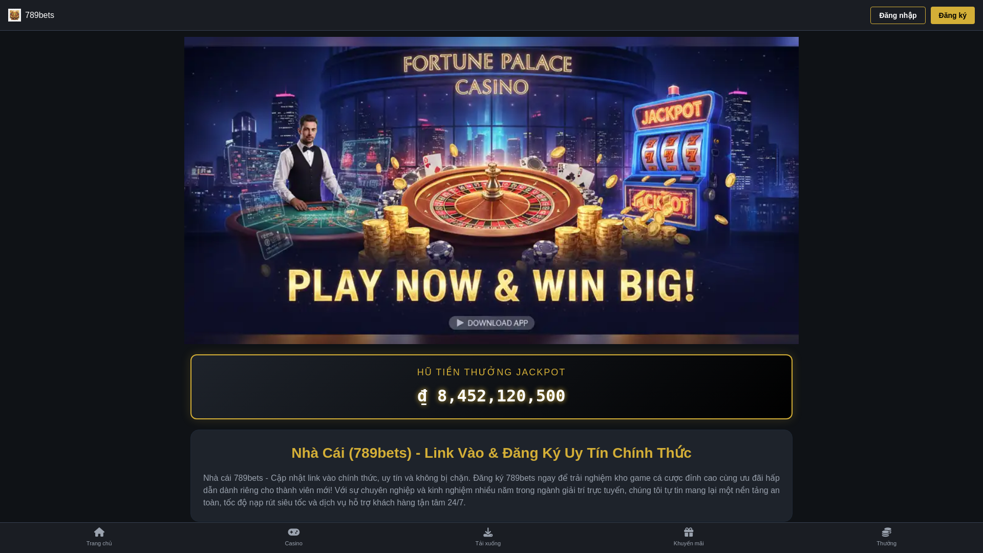website screenshot of https://vn-789bets.com/
