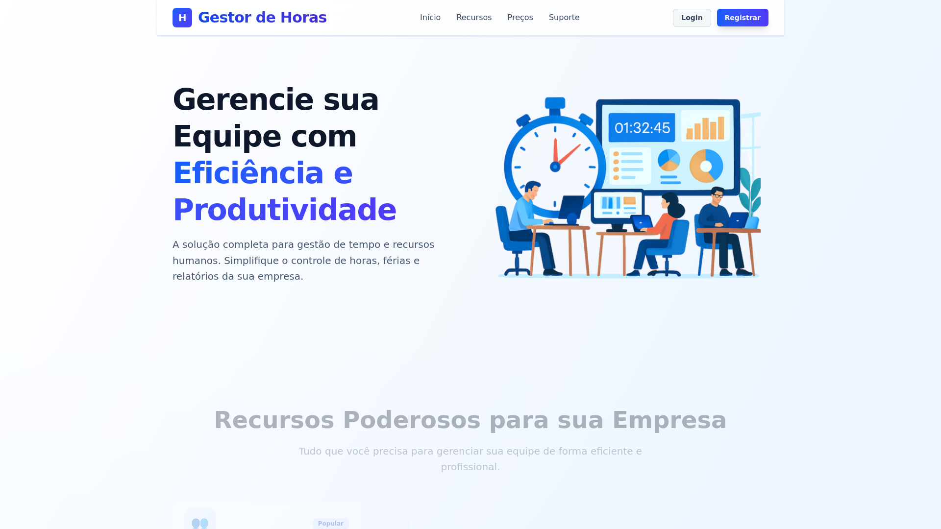 website screenshot of https://meu-gestor-de-horas.pages.dev/