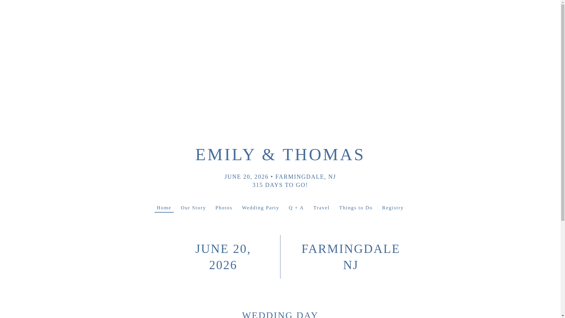 website screenshot of https://emilyandthomas2026.com/
