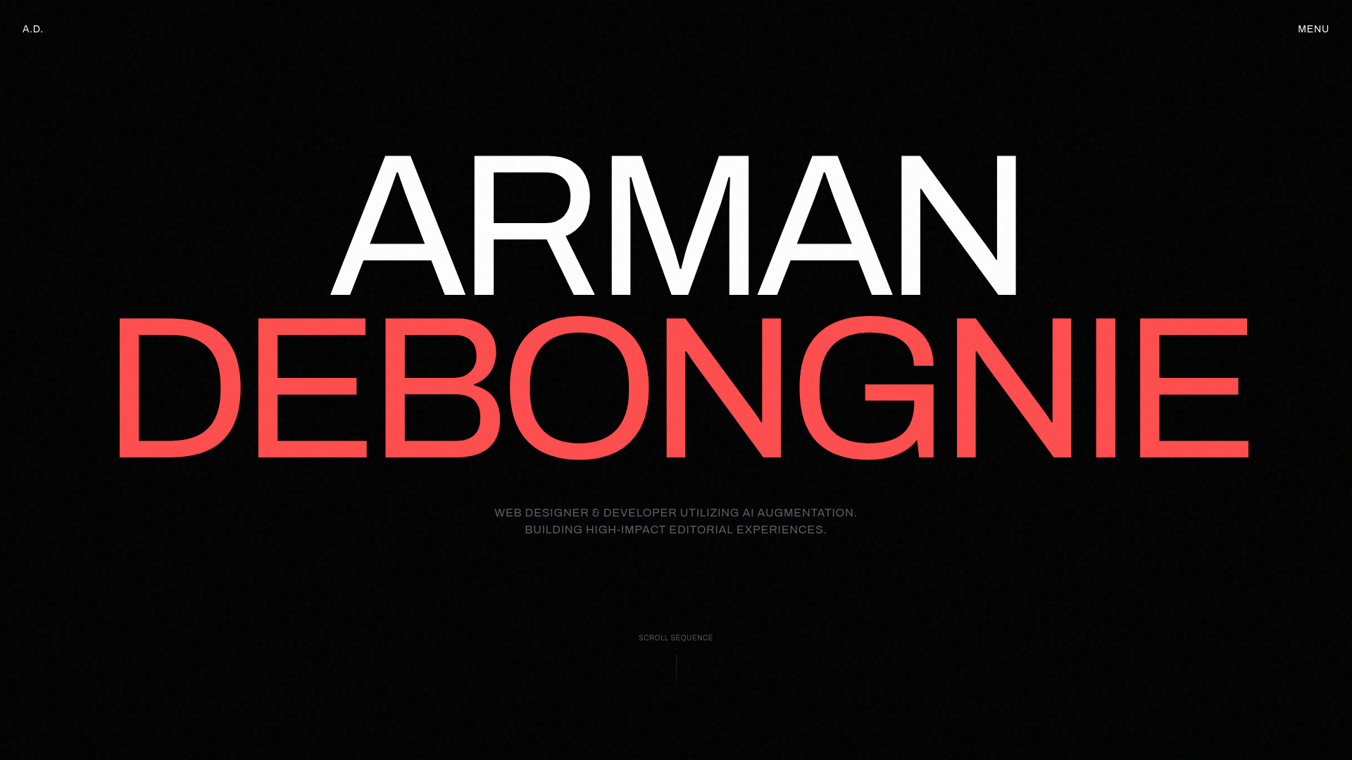 website screenshot of https://armandebongnie.pages.dev/