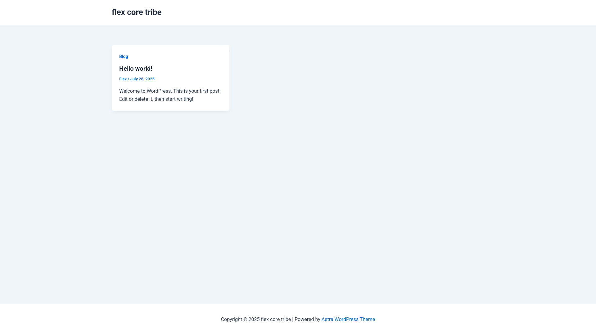 website screenshot of https://flexcoretribe.store/