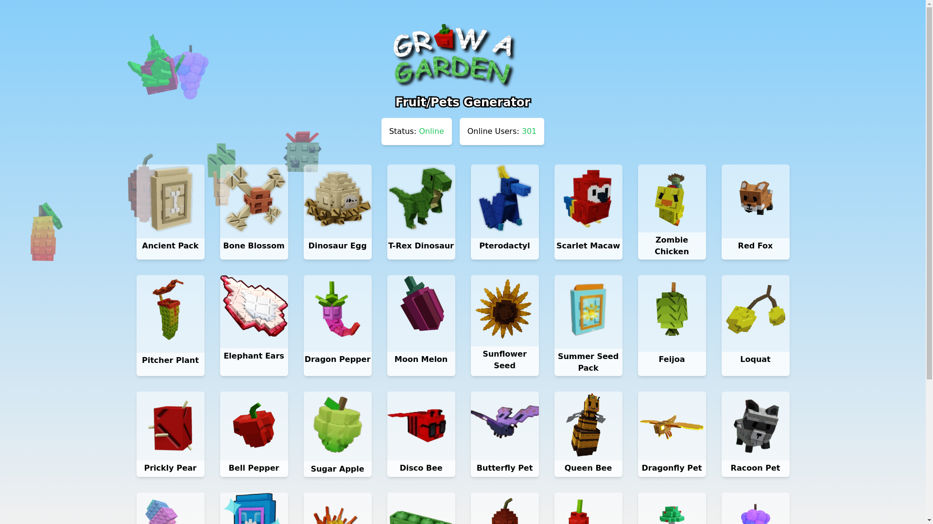 website screenshot of https://growitems.site/