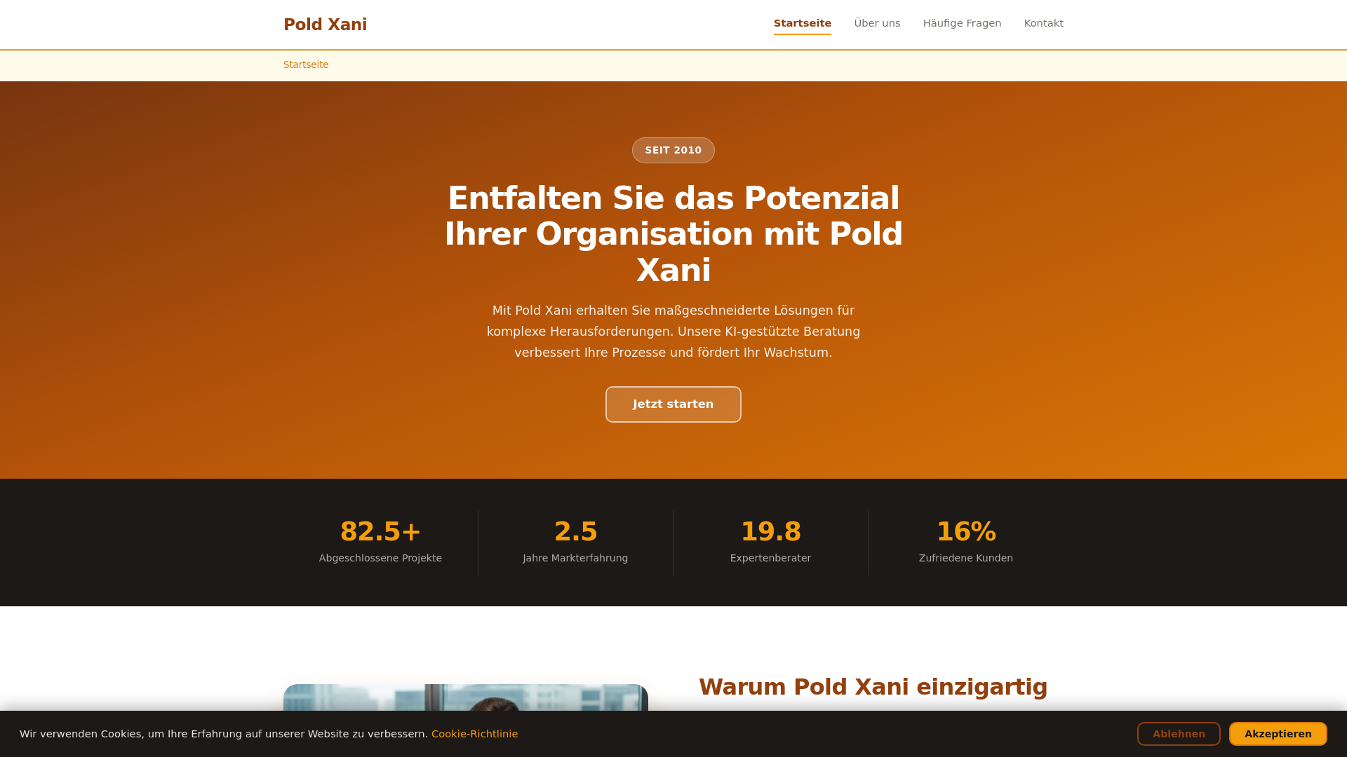 website screenshot of https://poldxani.com/