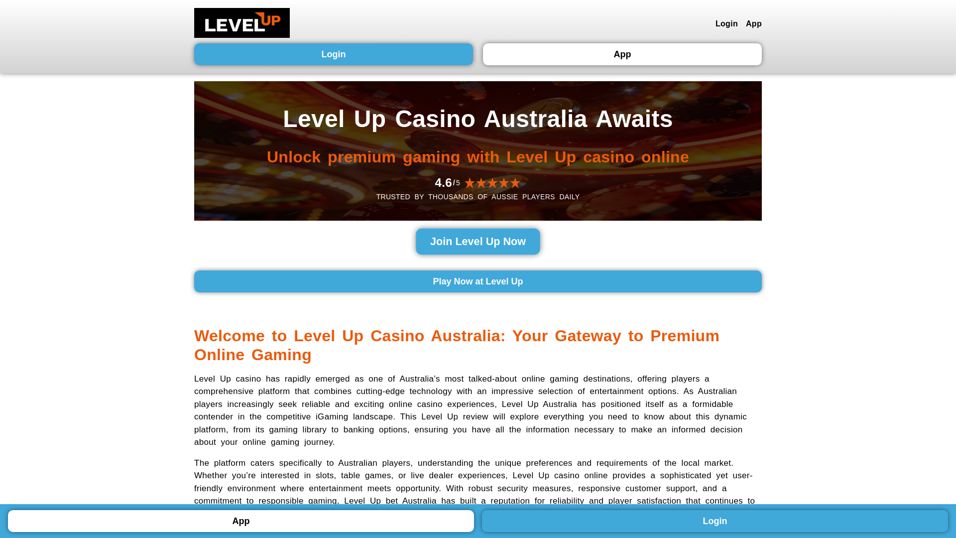 website screenshot of https://casino-levelup-au-com-a34.pages.dev/