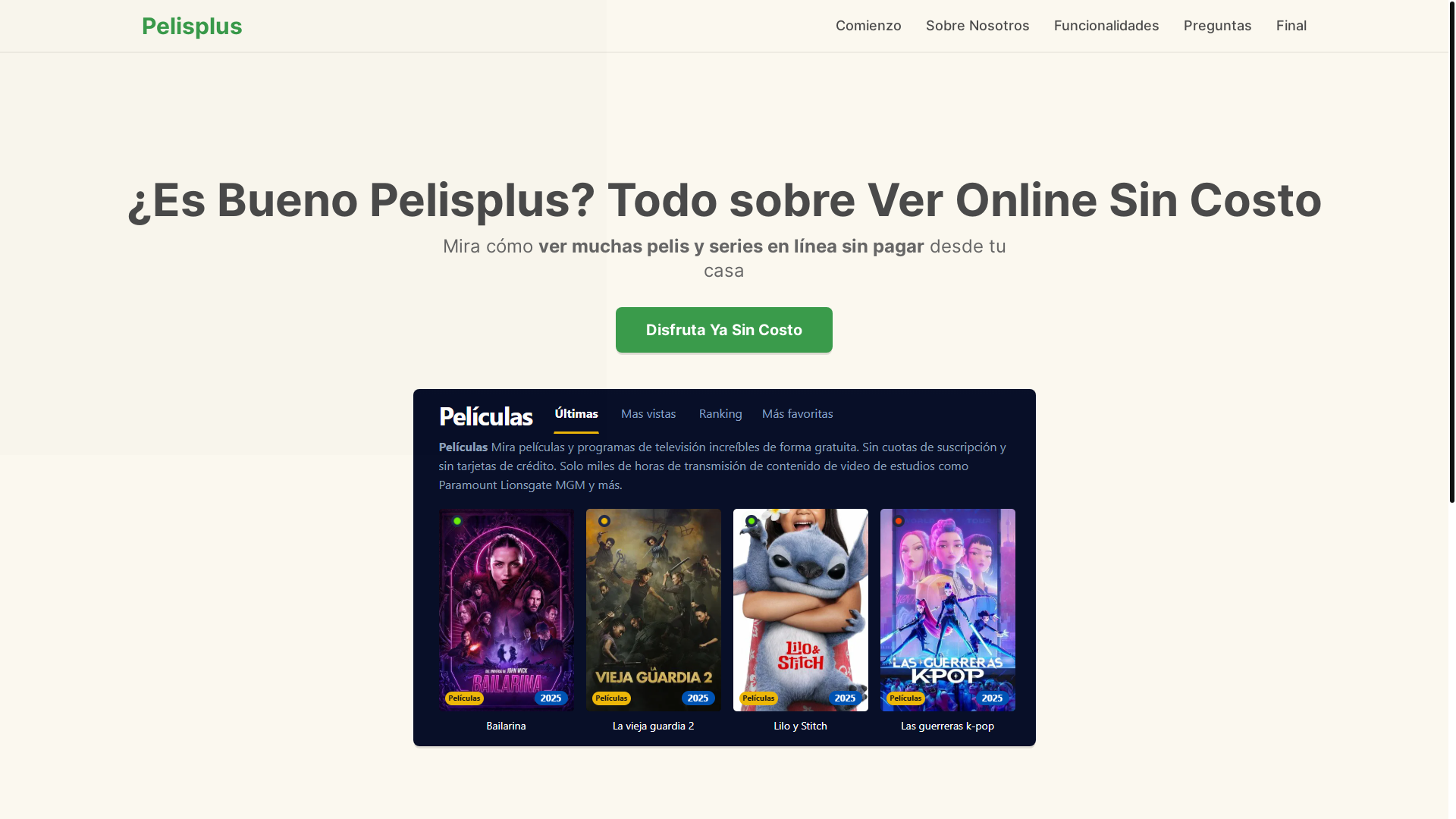 website screenshot of https://pelisplus-6trk.pages.dev/