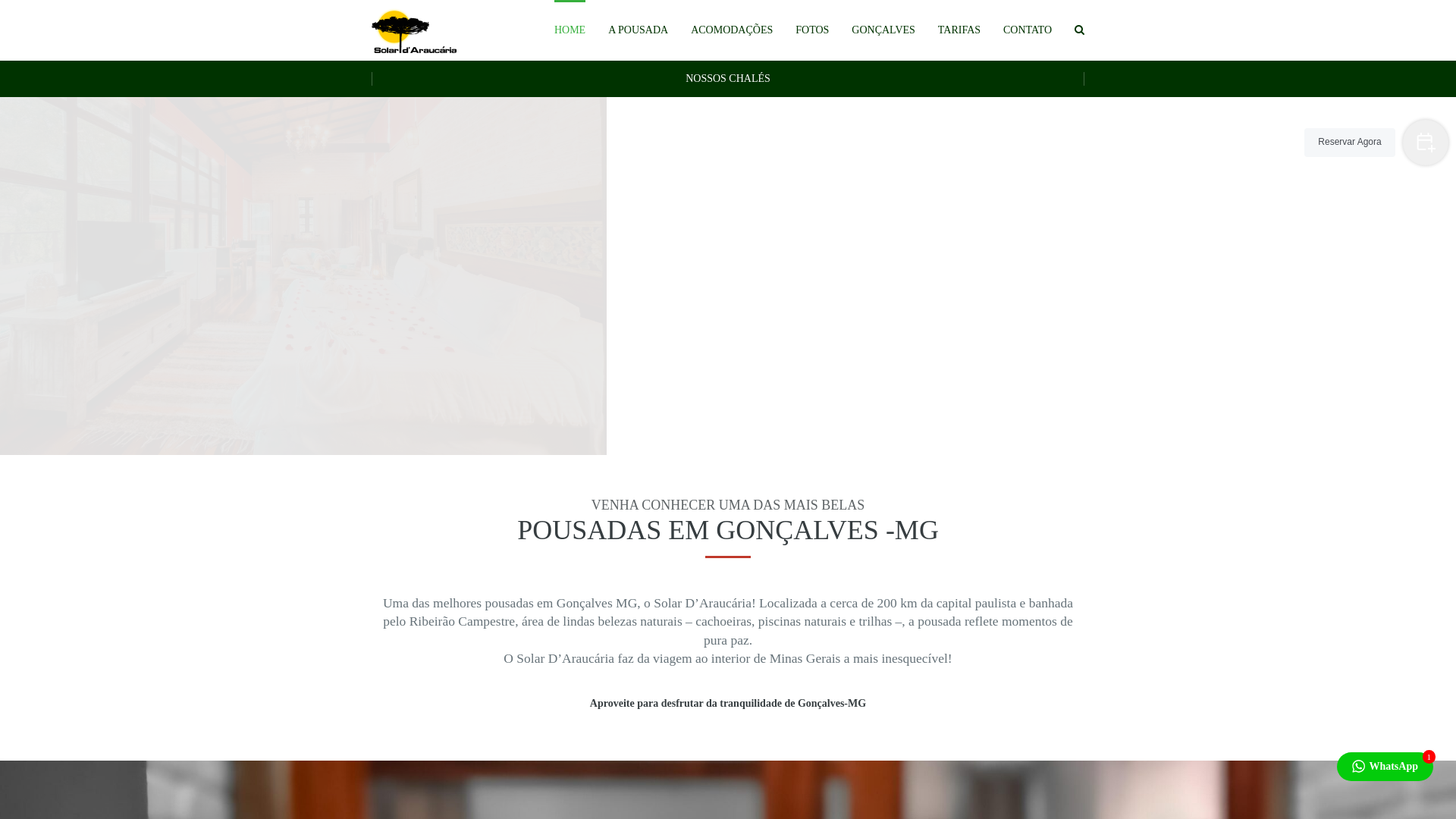 website screenshot of https://pousadasolardaraucaria.com.br