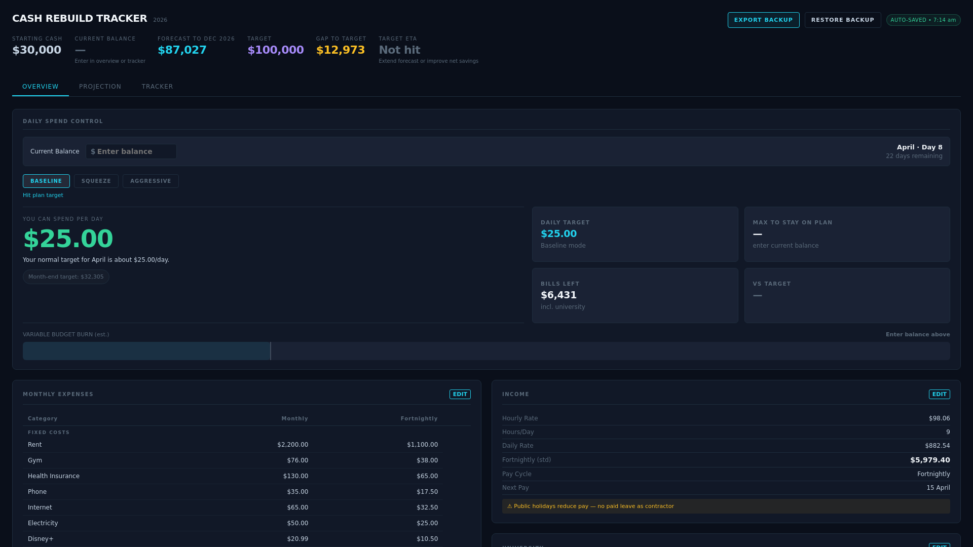website screenshot of https://cash-rebuild-tracker.pages.dev/