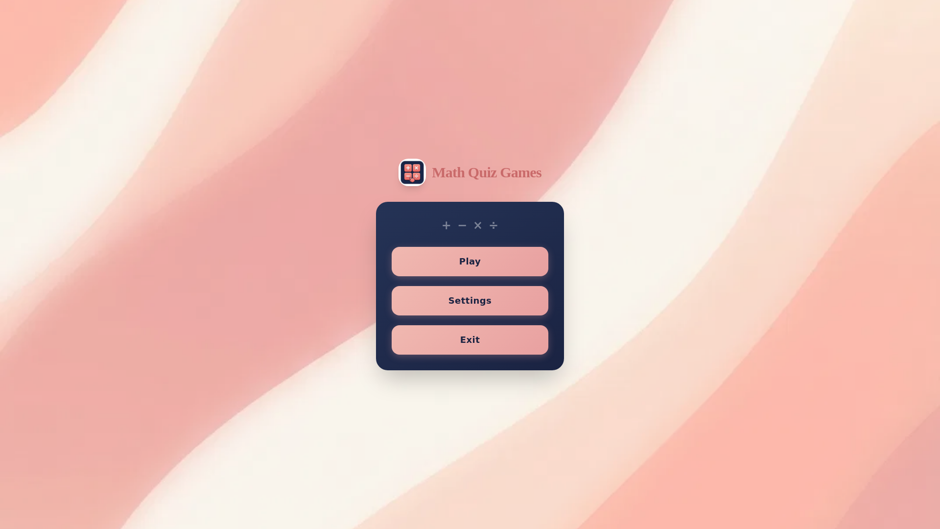 website screenshot of https://mathquizapp.lol/