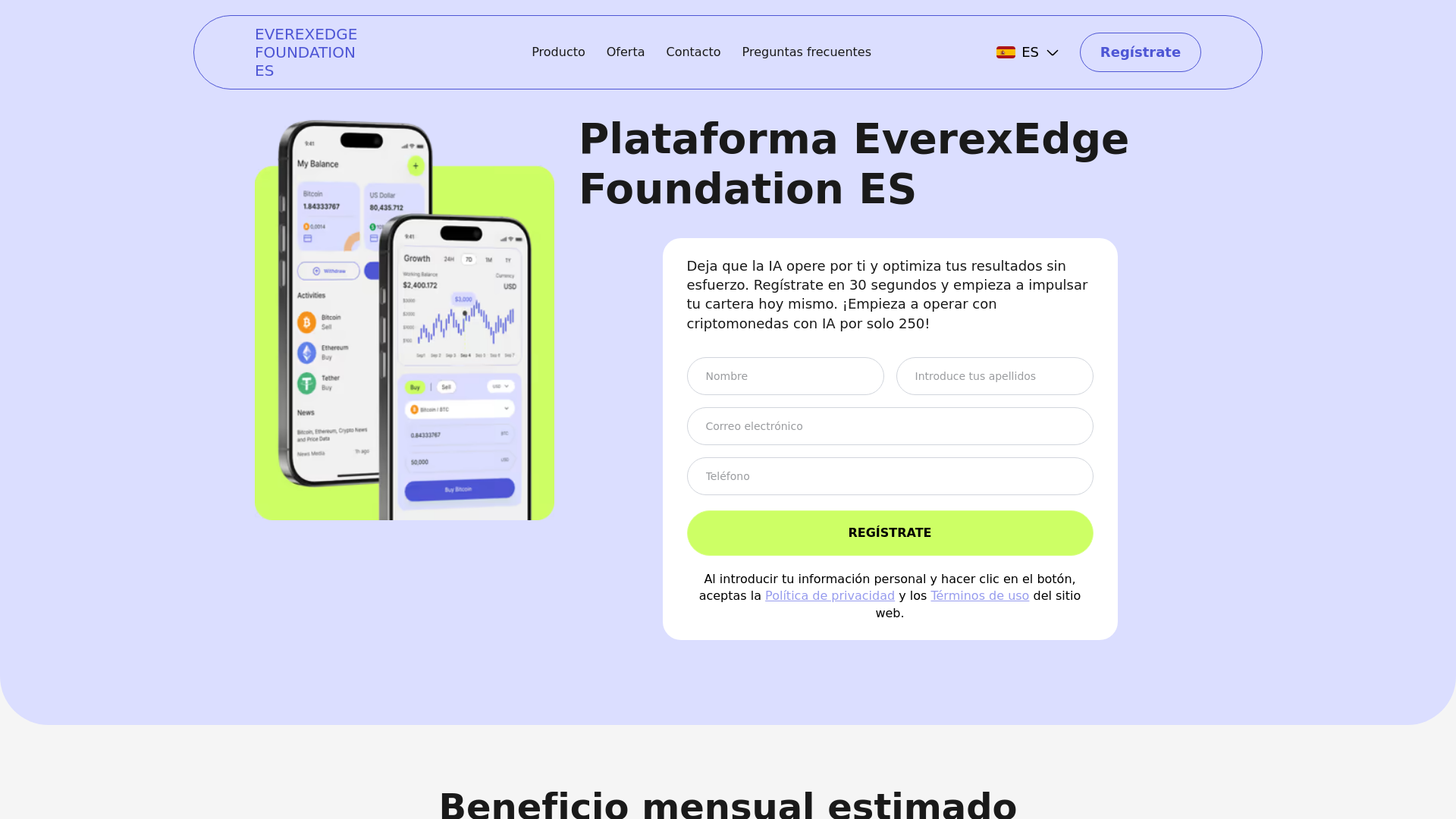 website screenshot of https://everexedge-foundation-es.com/