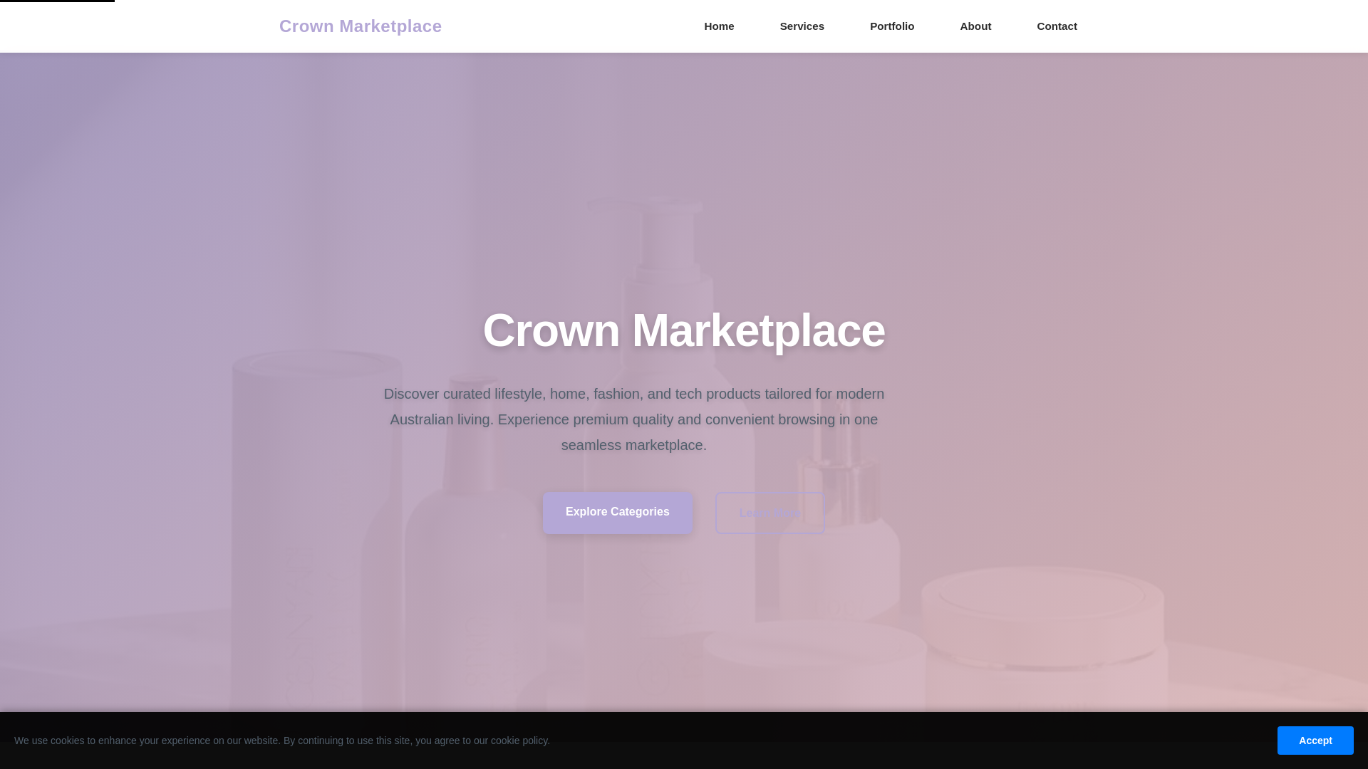 website screenshot of https://crownmarketplace.site
