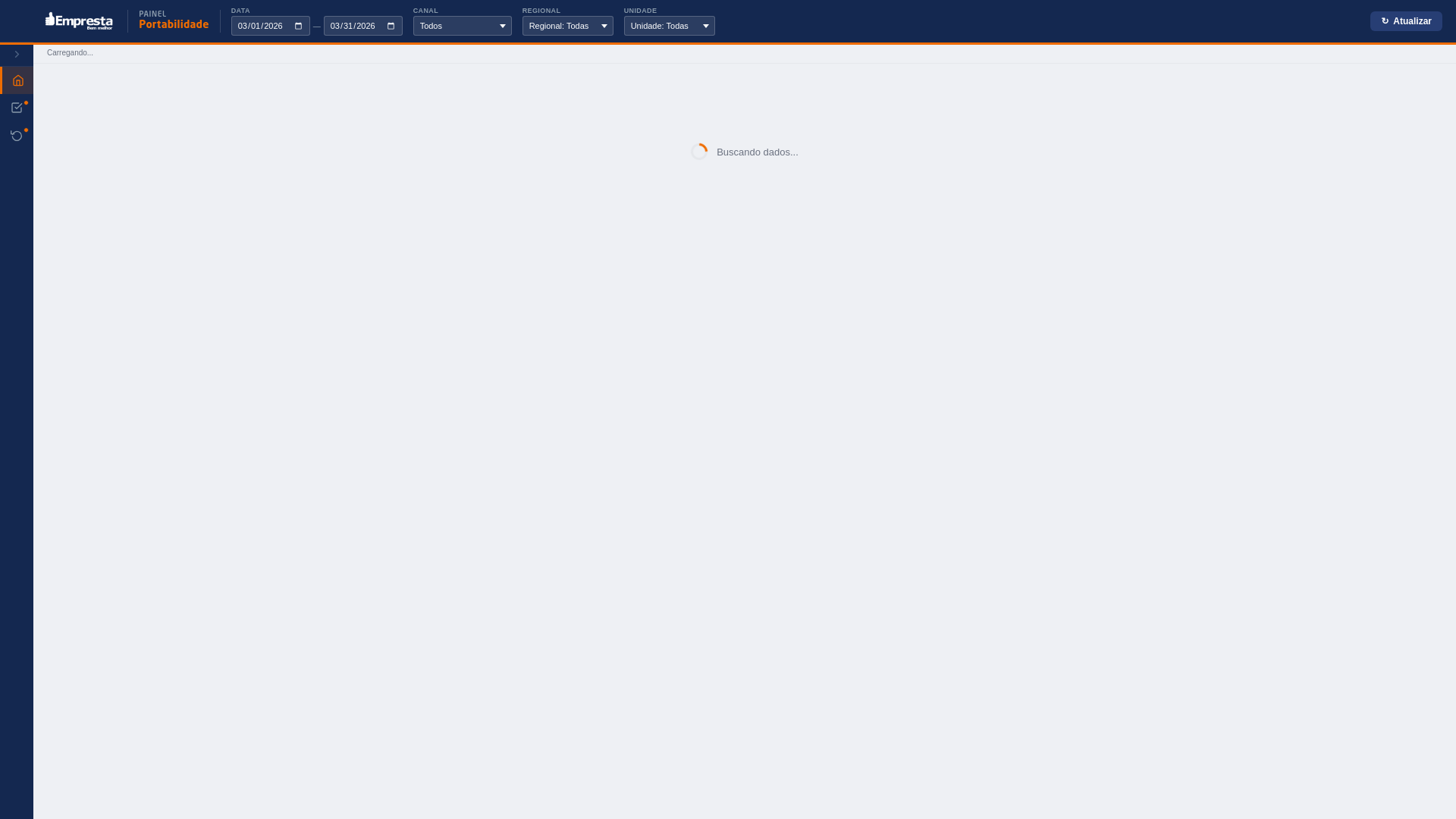 website screenshot of https://painel-portabilidade.pages.dev/