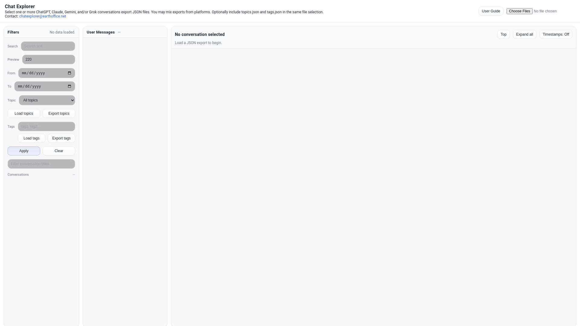 website screenshot of https://chatexplorer.pages.dev/