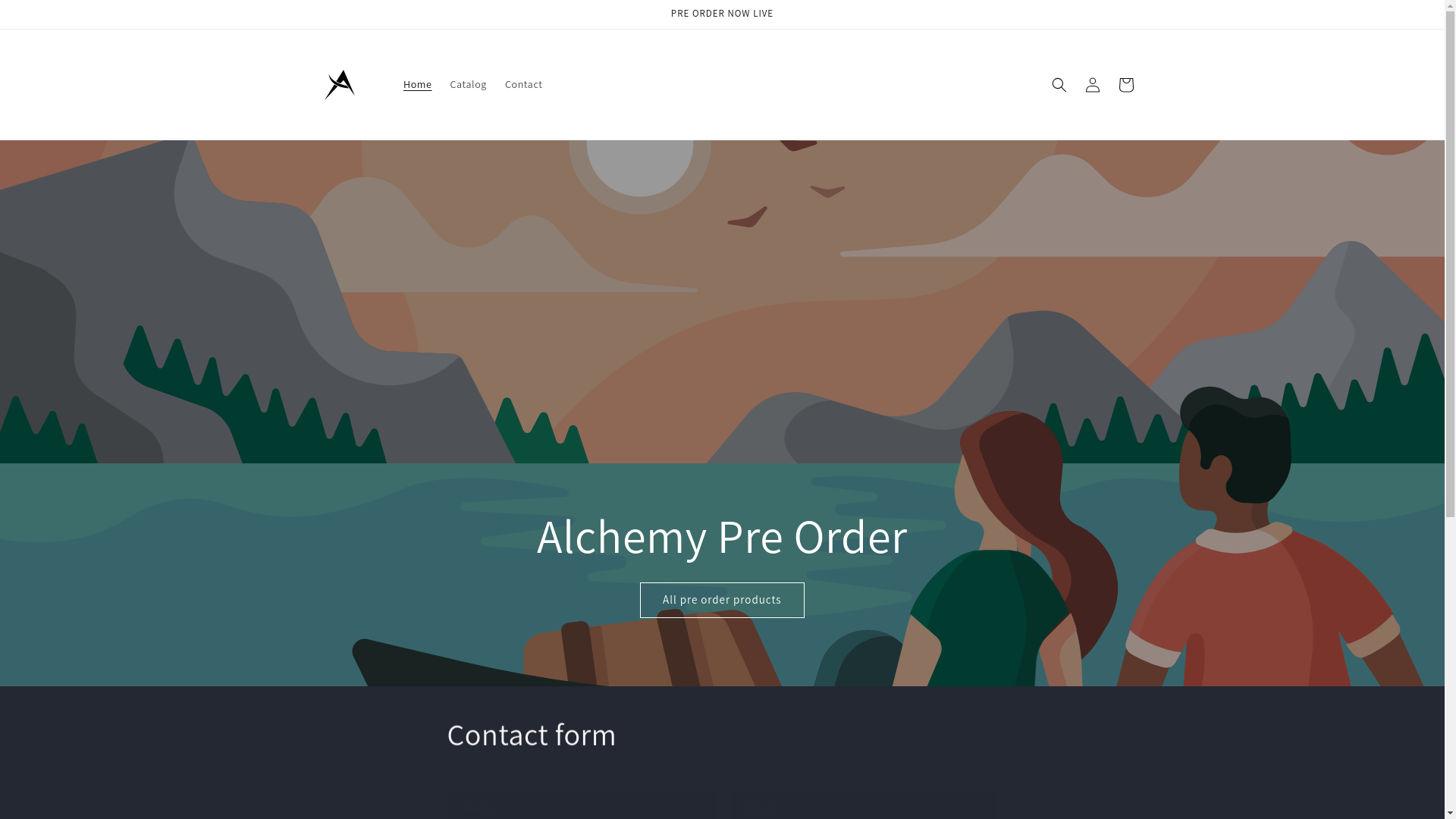 website screenshot of https://alchemywears.com/