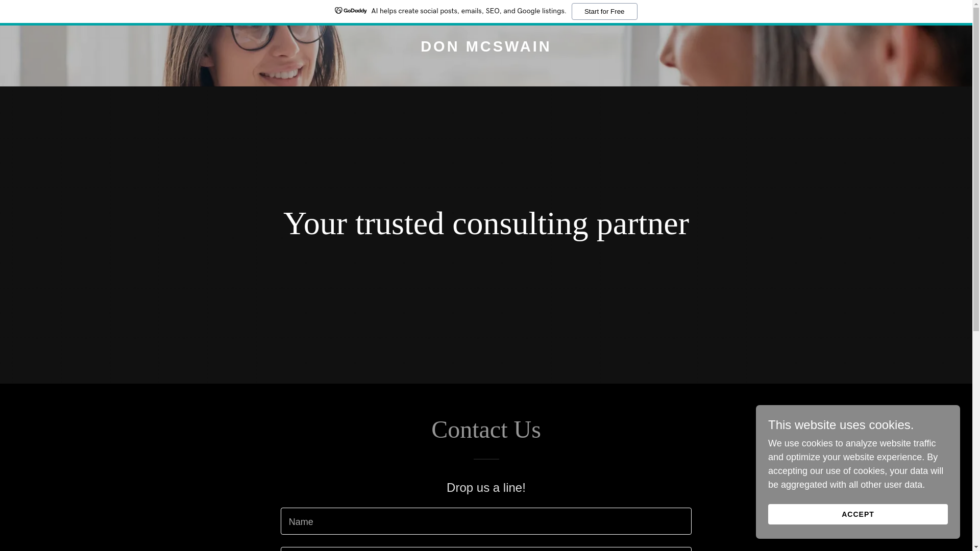 website screenshot of https://donmcswain.com/