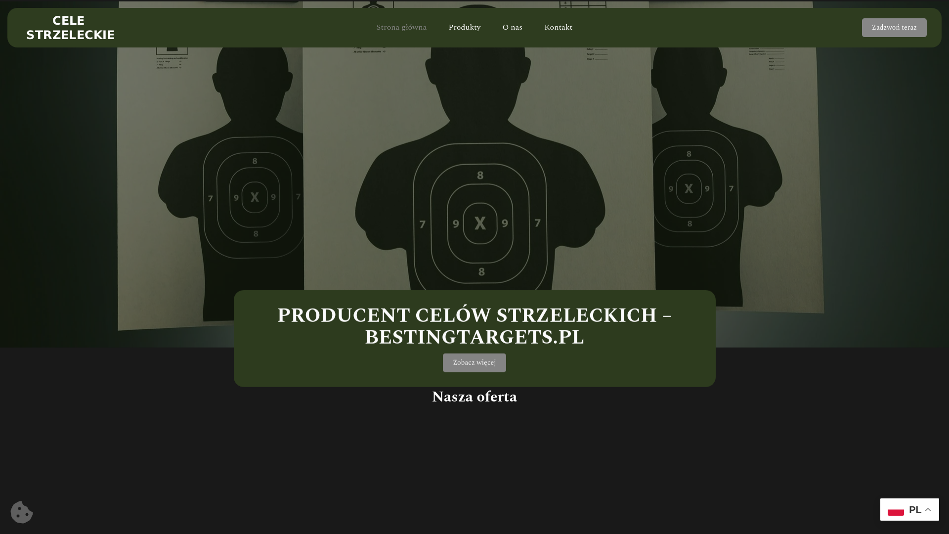 website screenshot of https://targetsbesting.pl