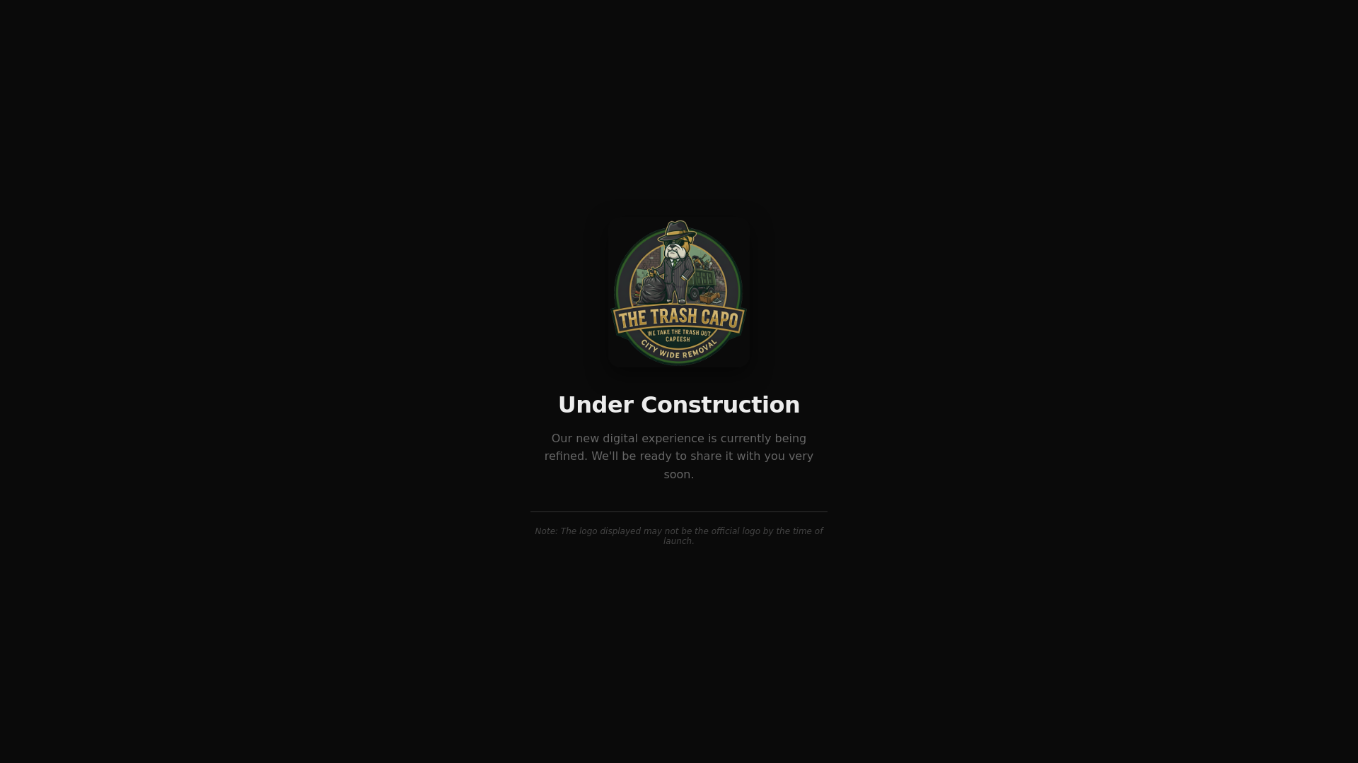 website screenshot of https://thetrashcapo.ca/