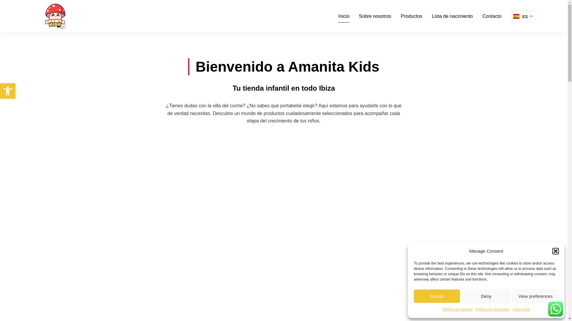 website screenshot of https://amanitakids.es/