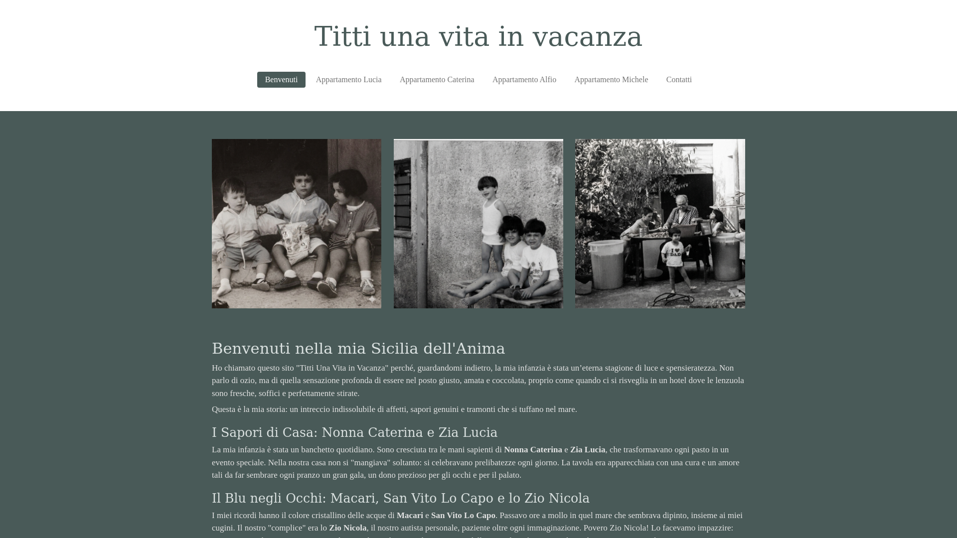 website screenshot of https://titti-una-vita-in-vacanza.com