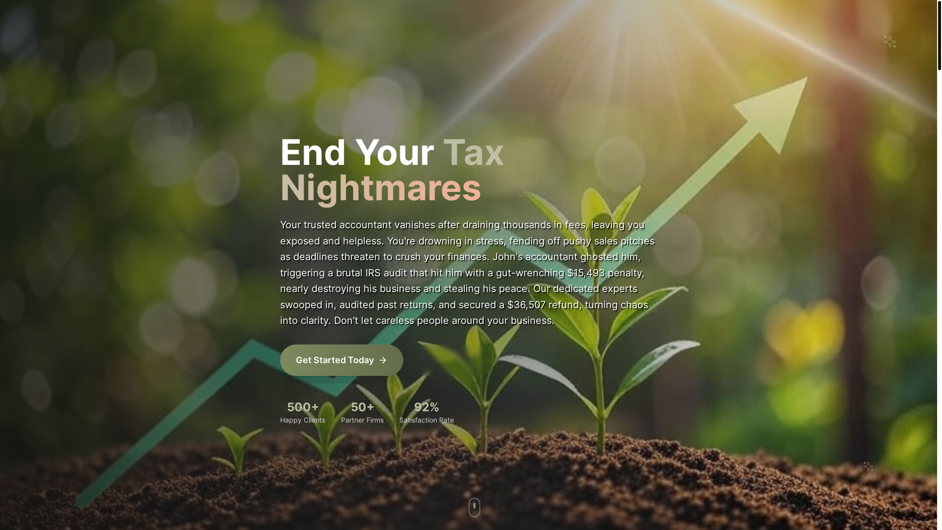 website screenshot of https://taxtherapist.co/