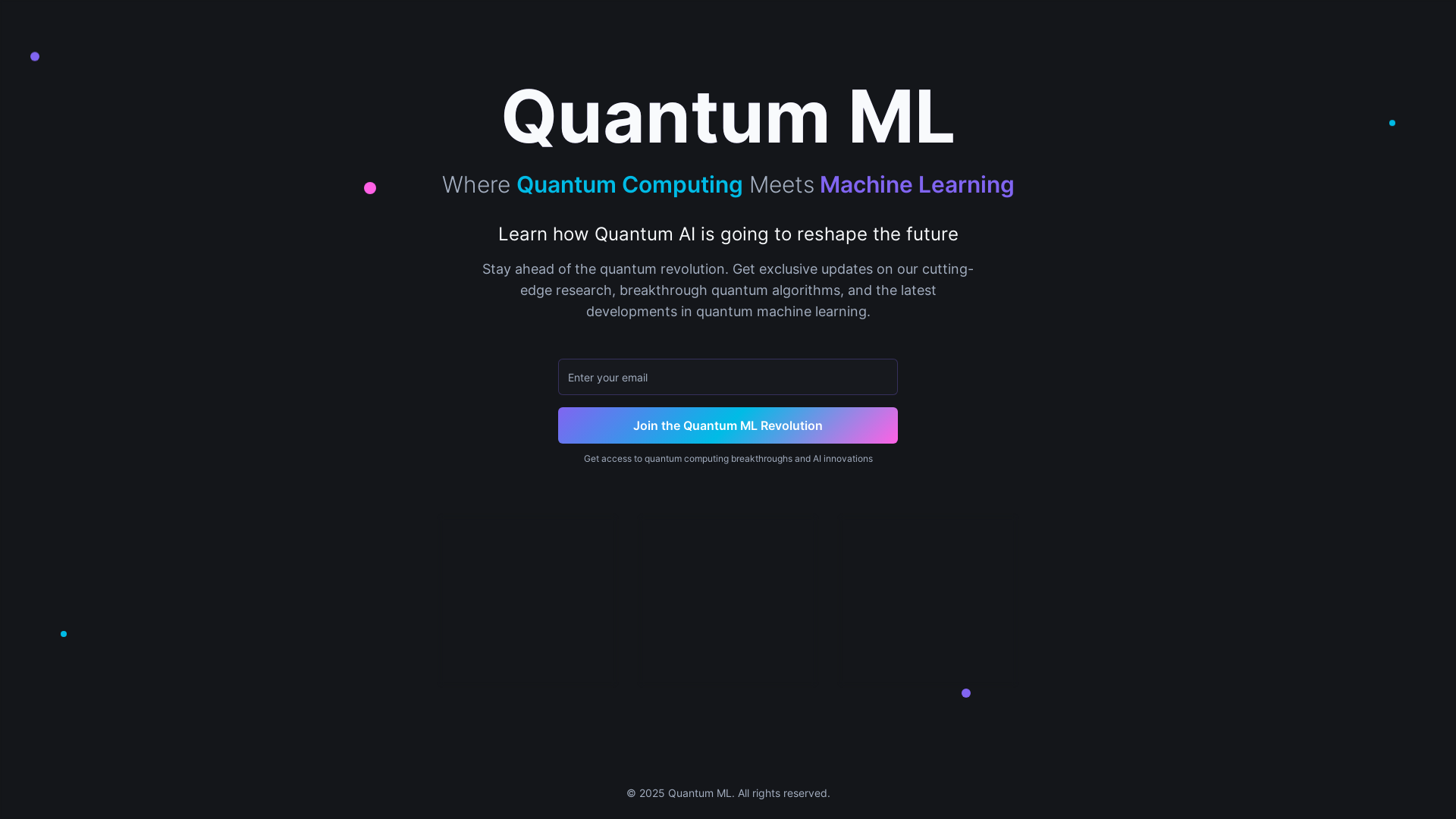 website screenshot of https://quantum-ml.ch/
