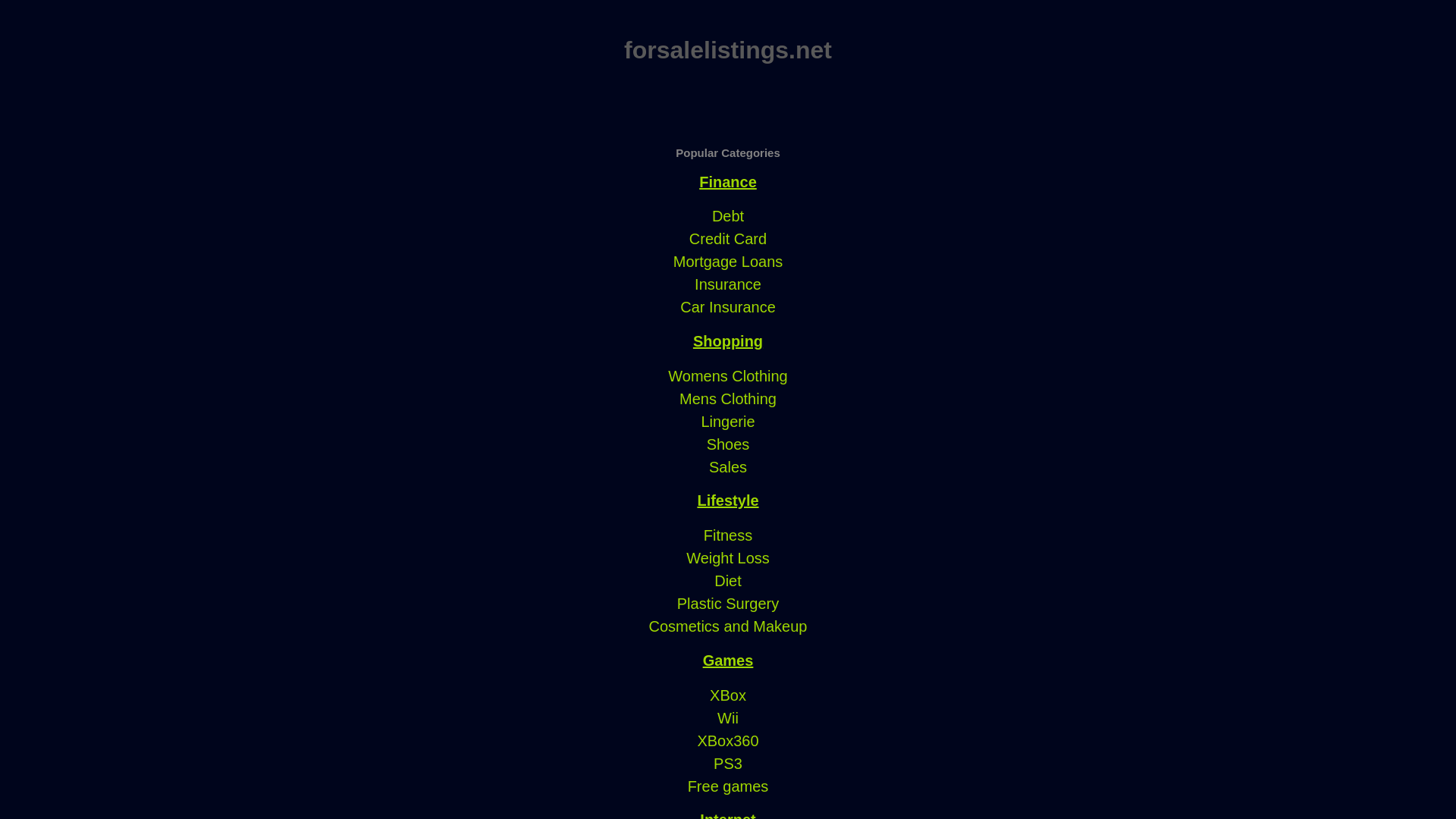 website screenshot of https://forsalelistings.net