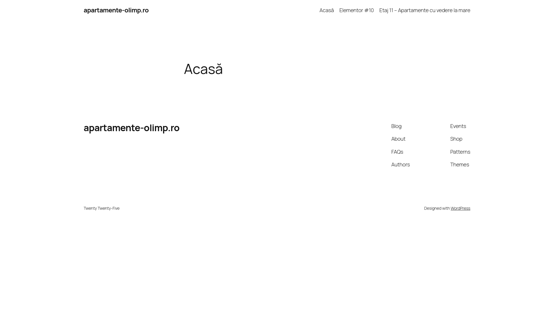 website screenshot of https://apartamente-olimp.ro