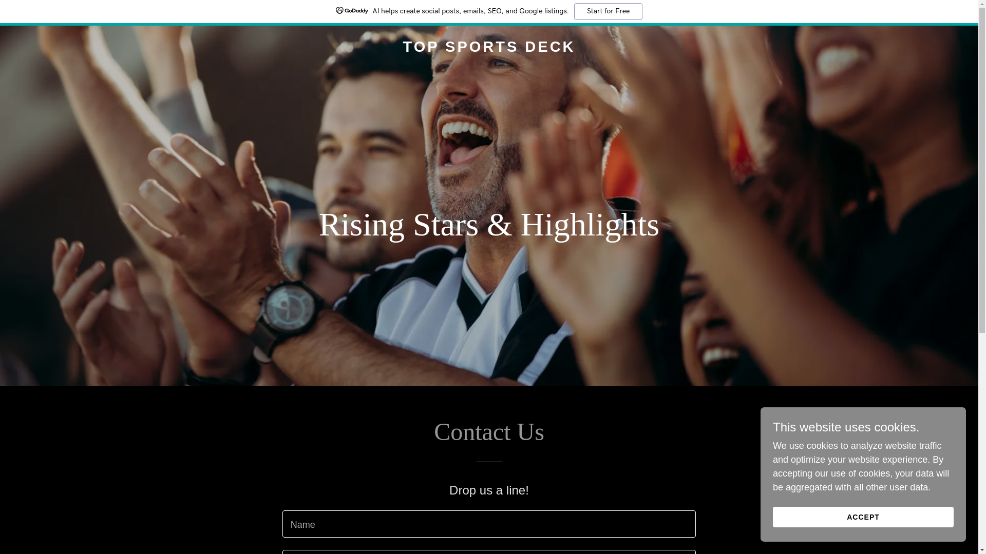 website screenshot of https://topsportsdeck.com/
