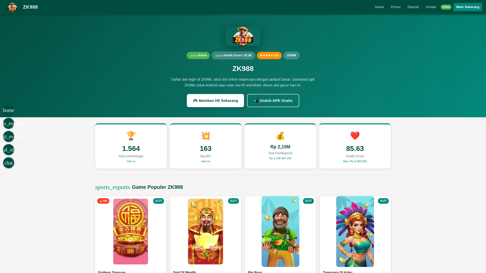 website screenshot of https://zk988-site.pages.dev/