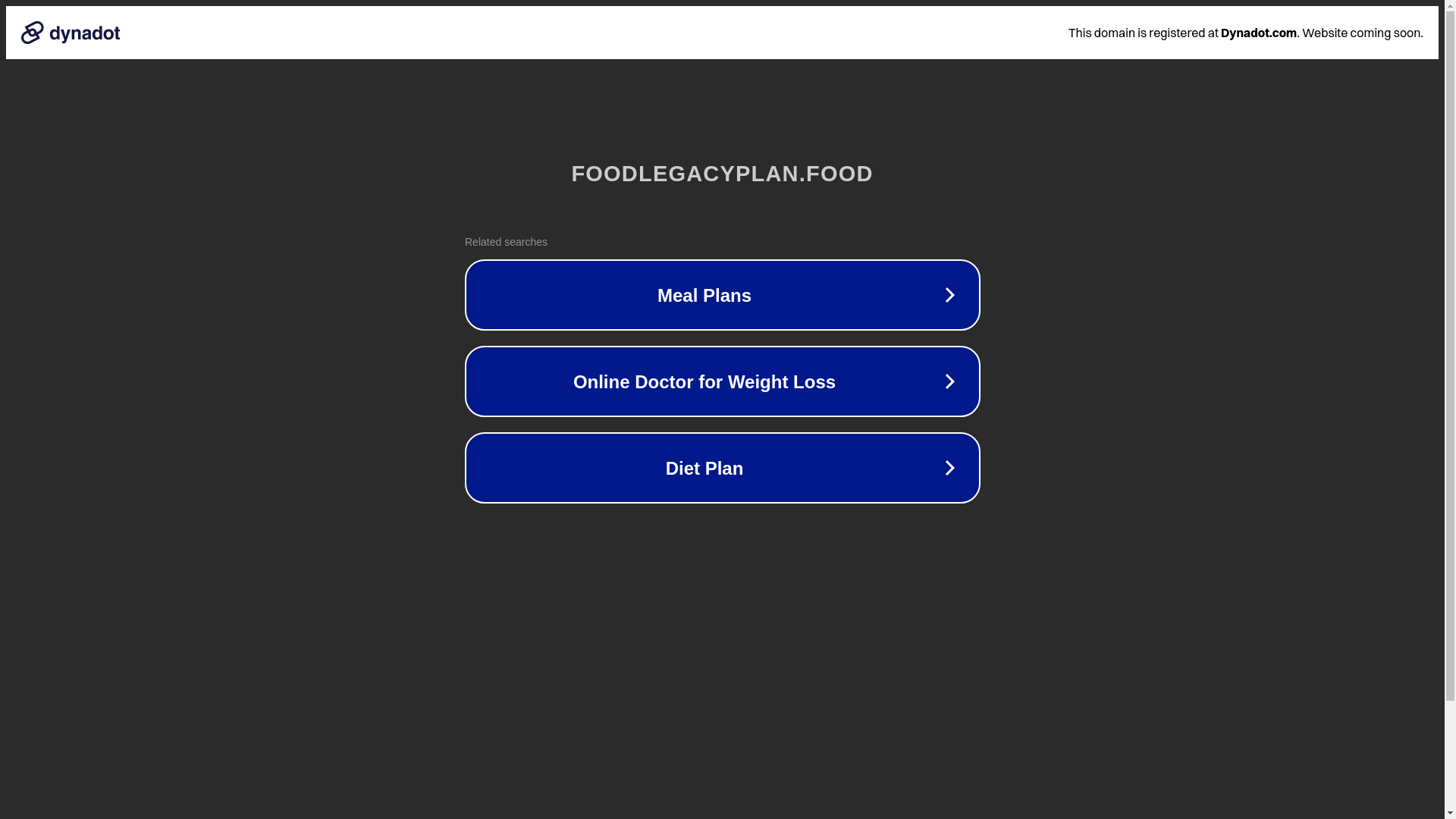 website screenshot of https://foodlegacyplan.food/