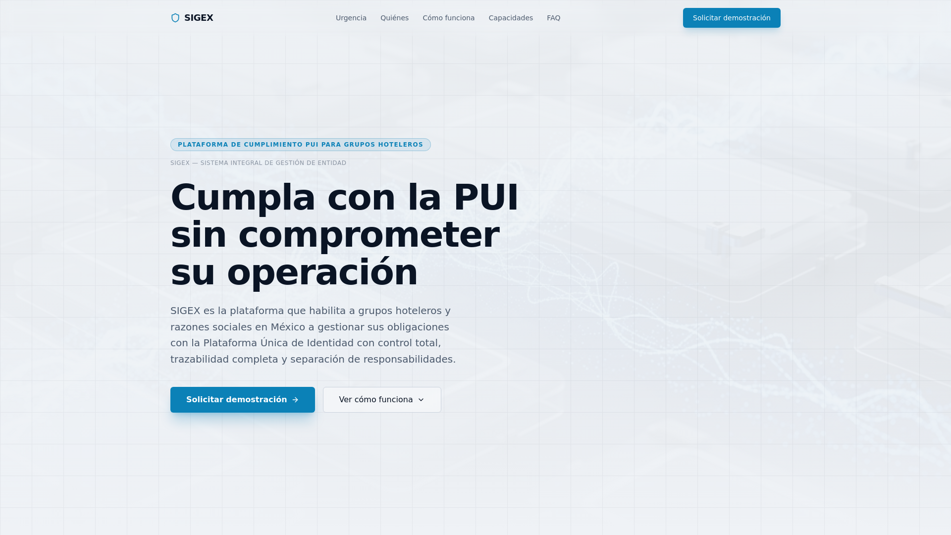website screenshot of https://sigex-landing-page.pages.dev/