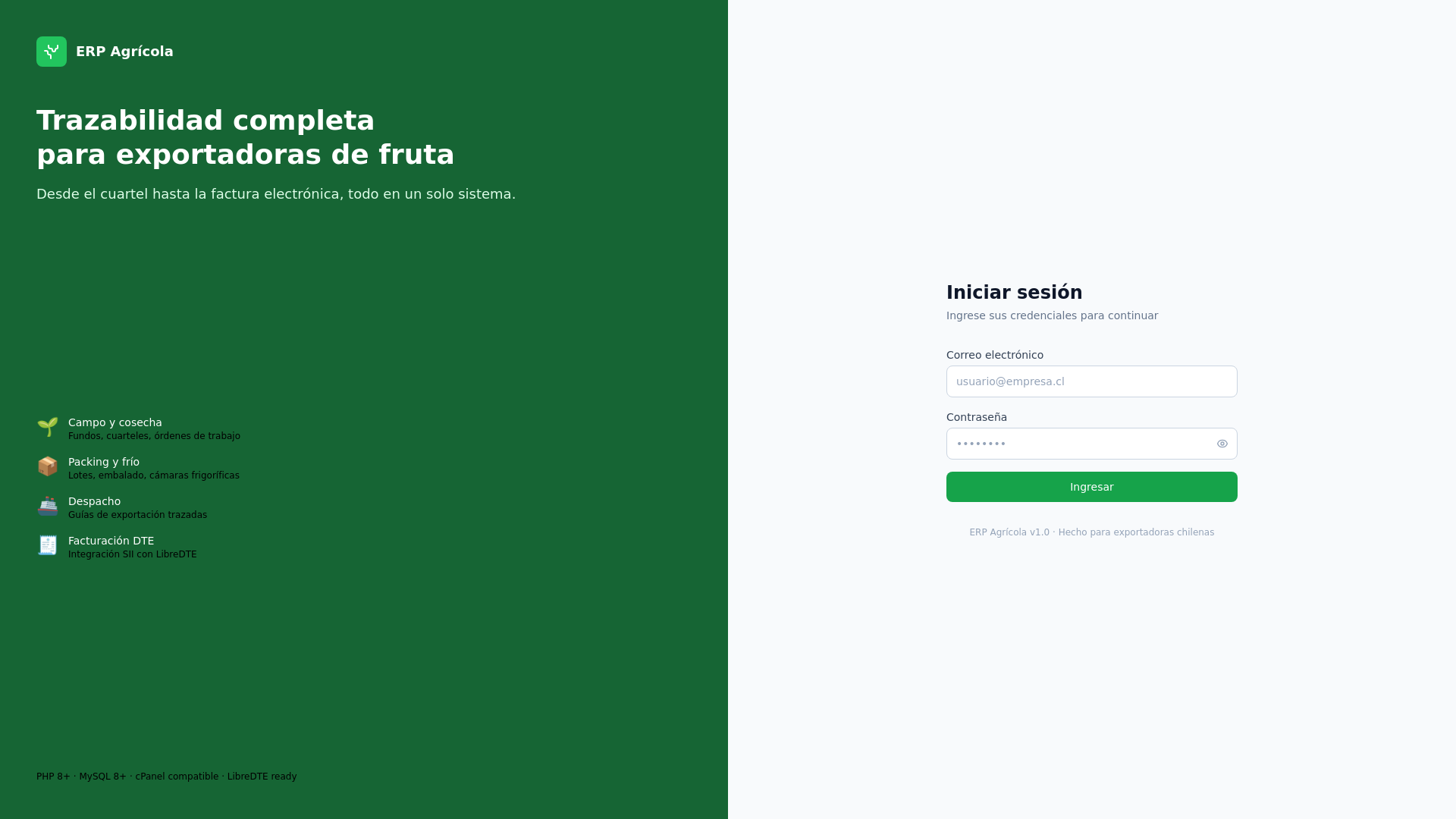 website screenshot of https://dommo-vertex.cl