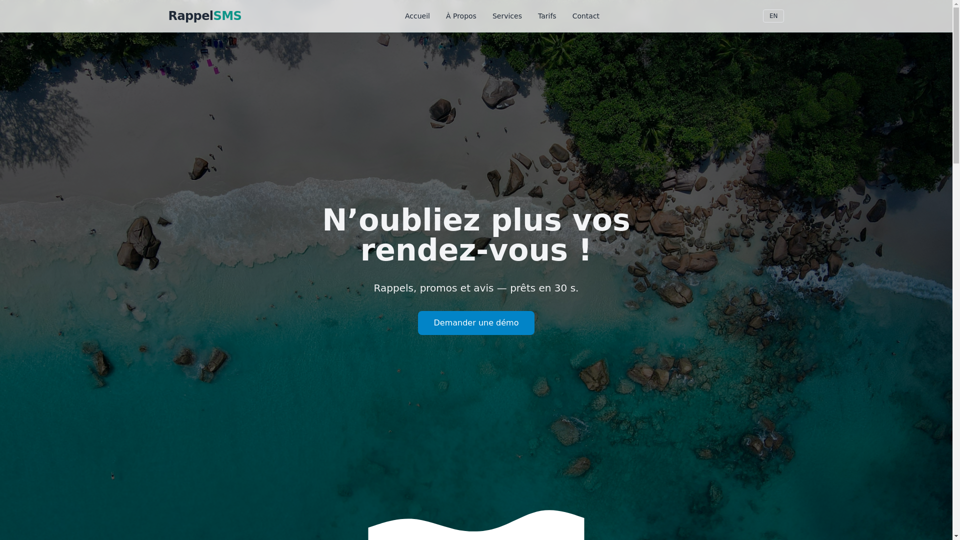 website screenshot of https://rappelsms.ma/