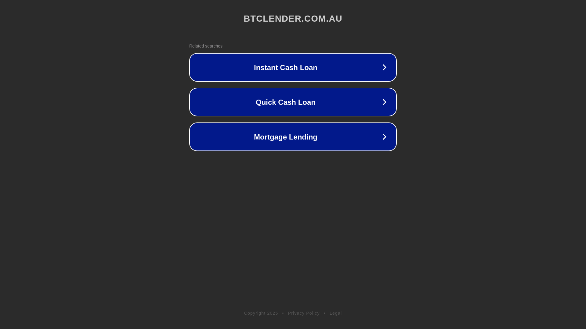 website screenshot of https://btclender.com.au/