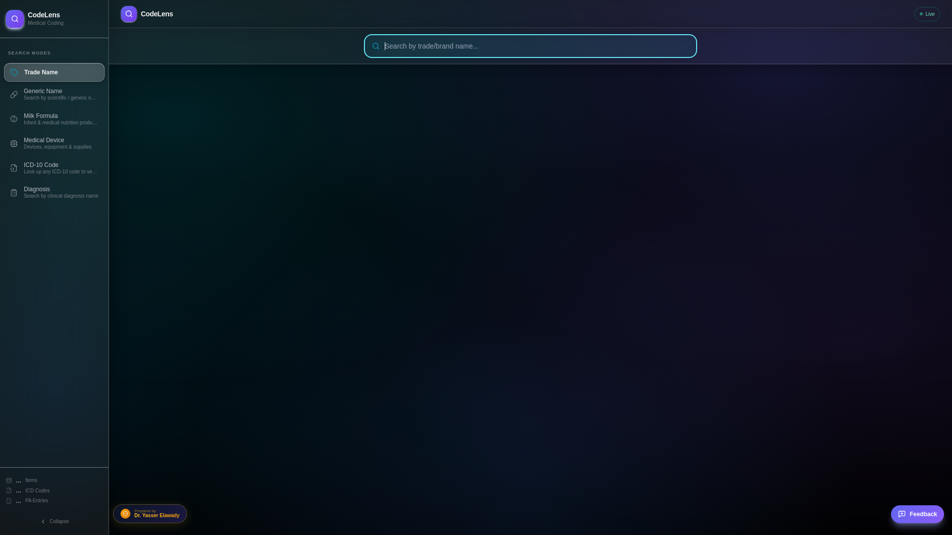 website screenshot of https://medicaldatamapper.com/