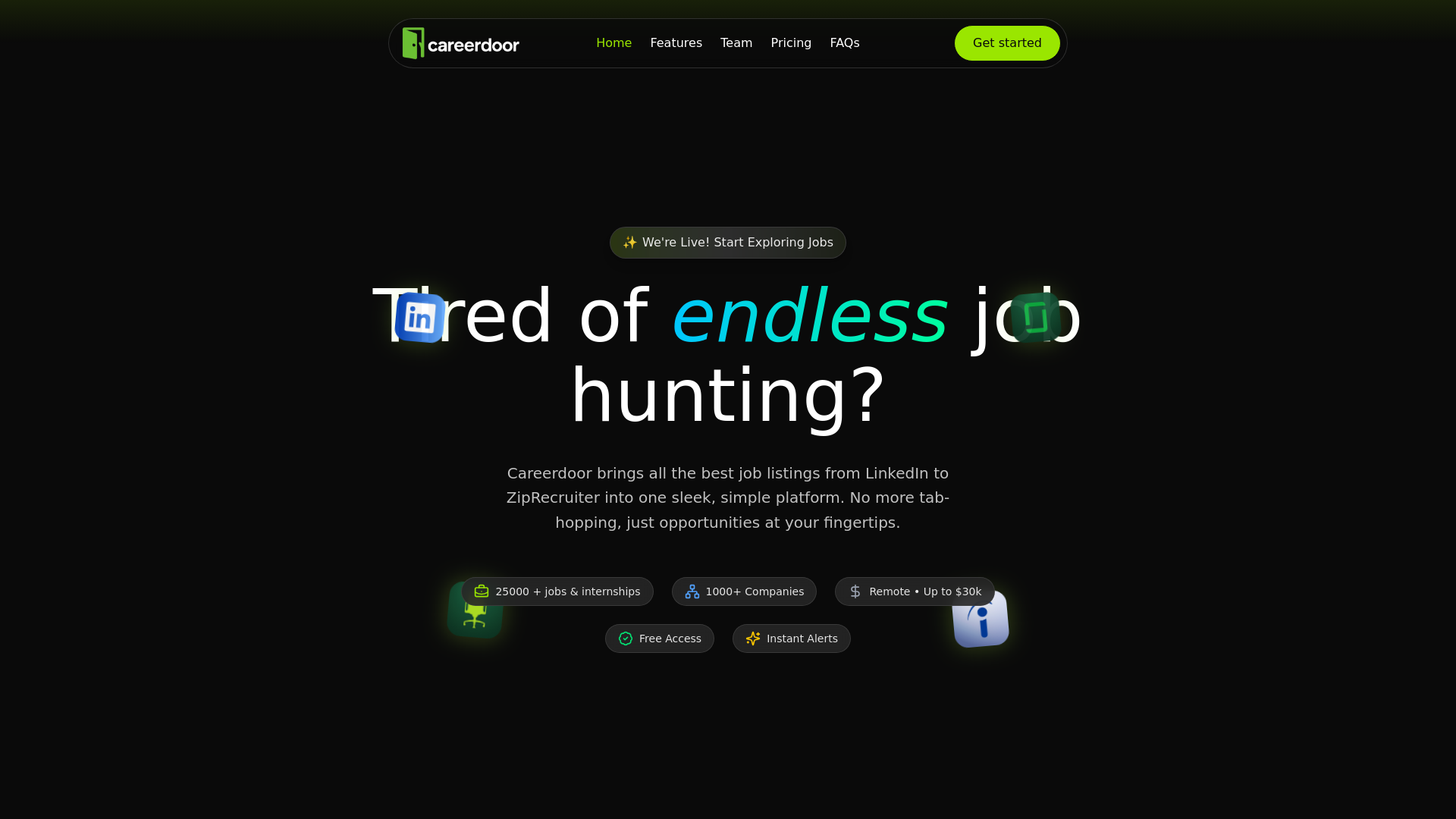 website screenshot of https://job-landing.pages.dev/