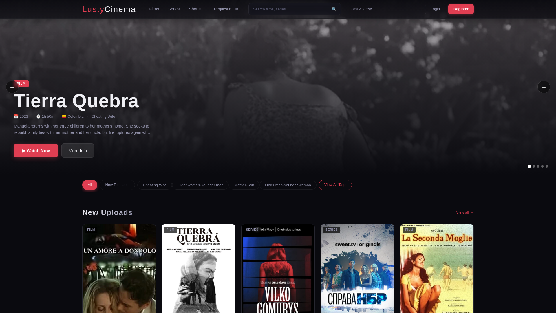 website screenshot of https://lustycinema.li/