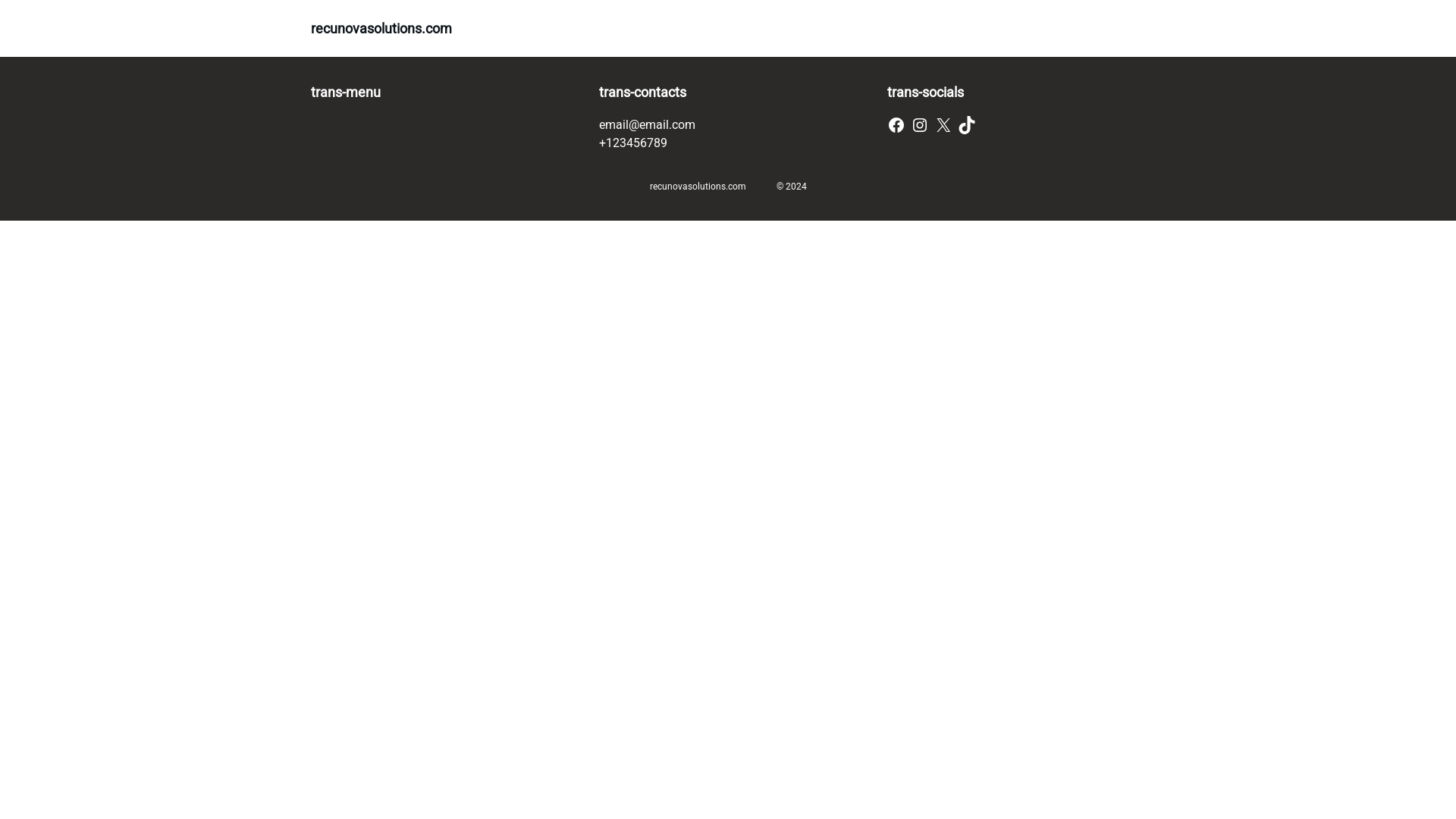 website screenshot of https://recunovasolutions.com/