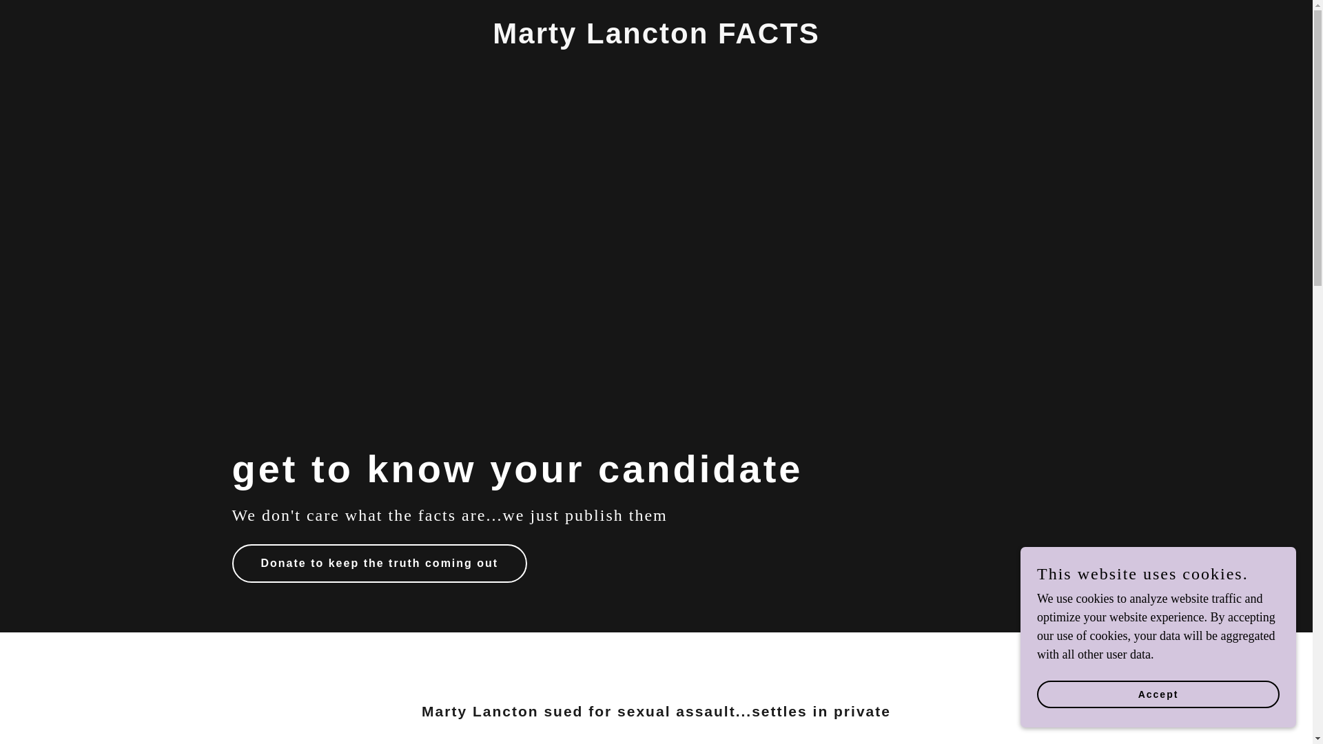 website screenshot of https://martyfacts.com/