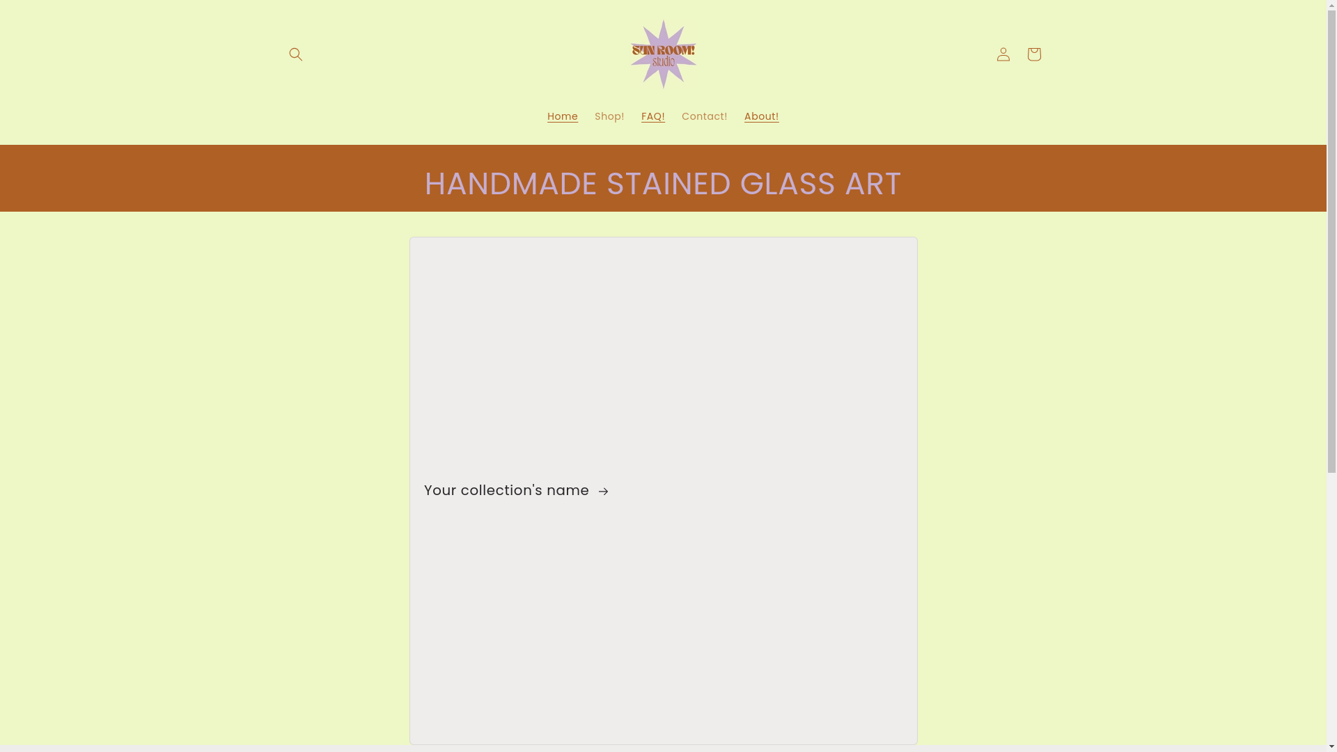website screenshot of https://sunroomstainedglass.com/