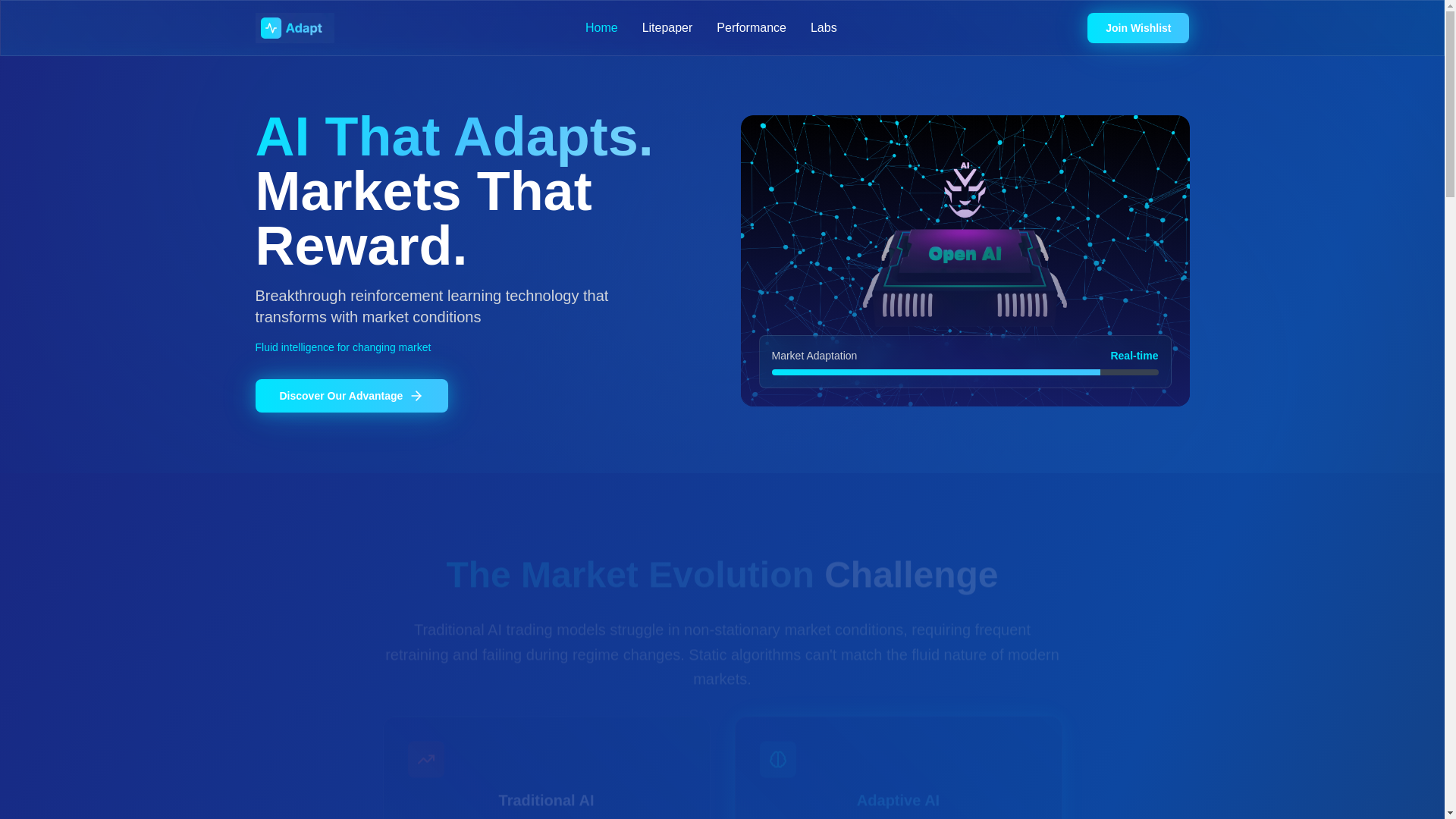 website screenshot of https://adaptai.site/