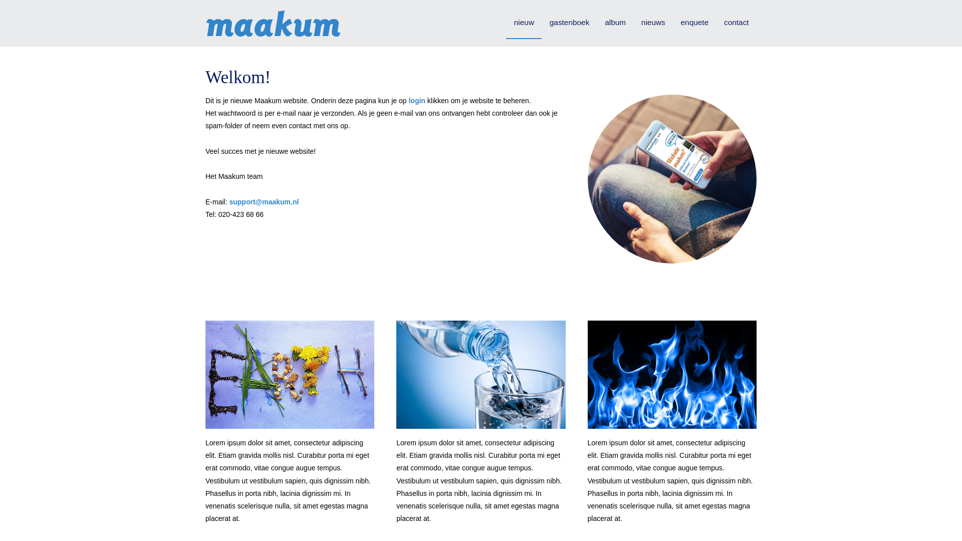 website screenshot of https://deboonakker.nl/