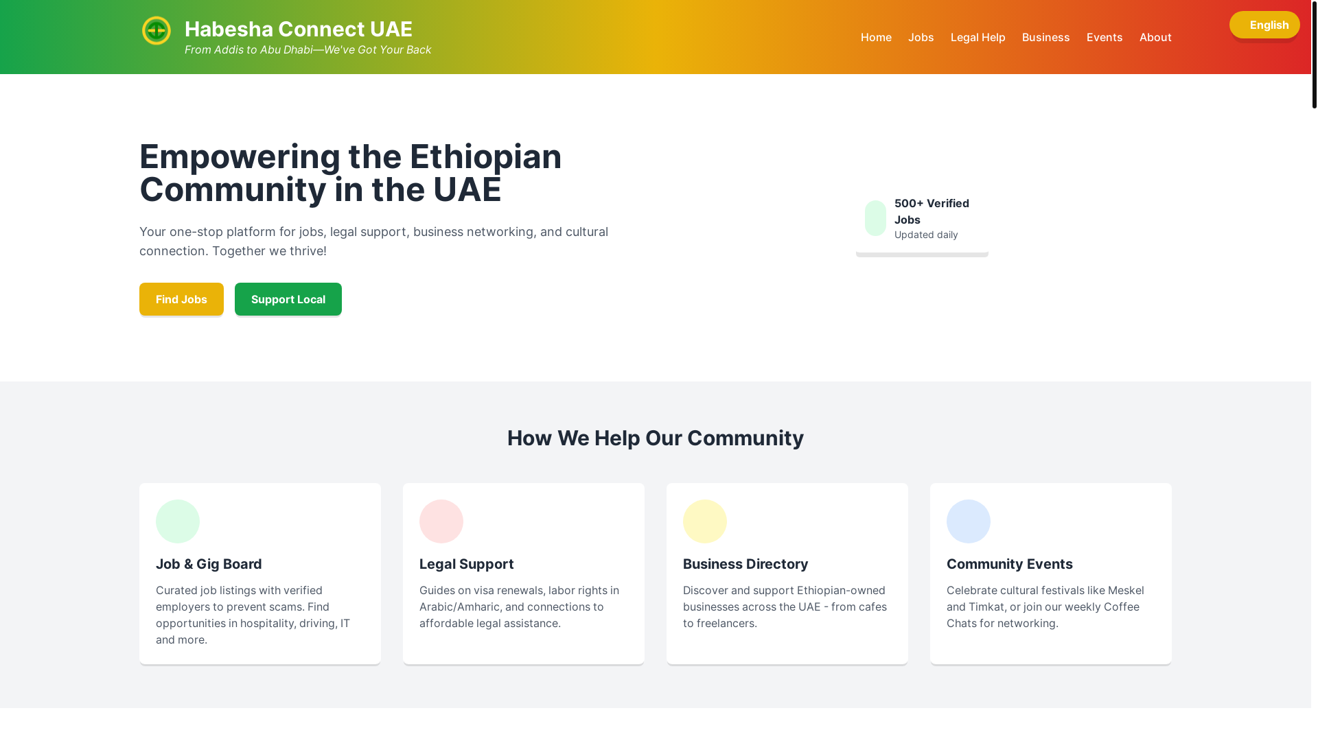 website screenshot of https://habeshaonnect.pages.dev/