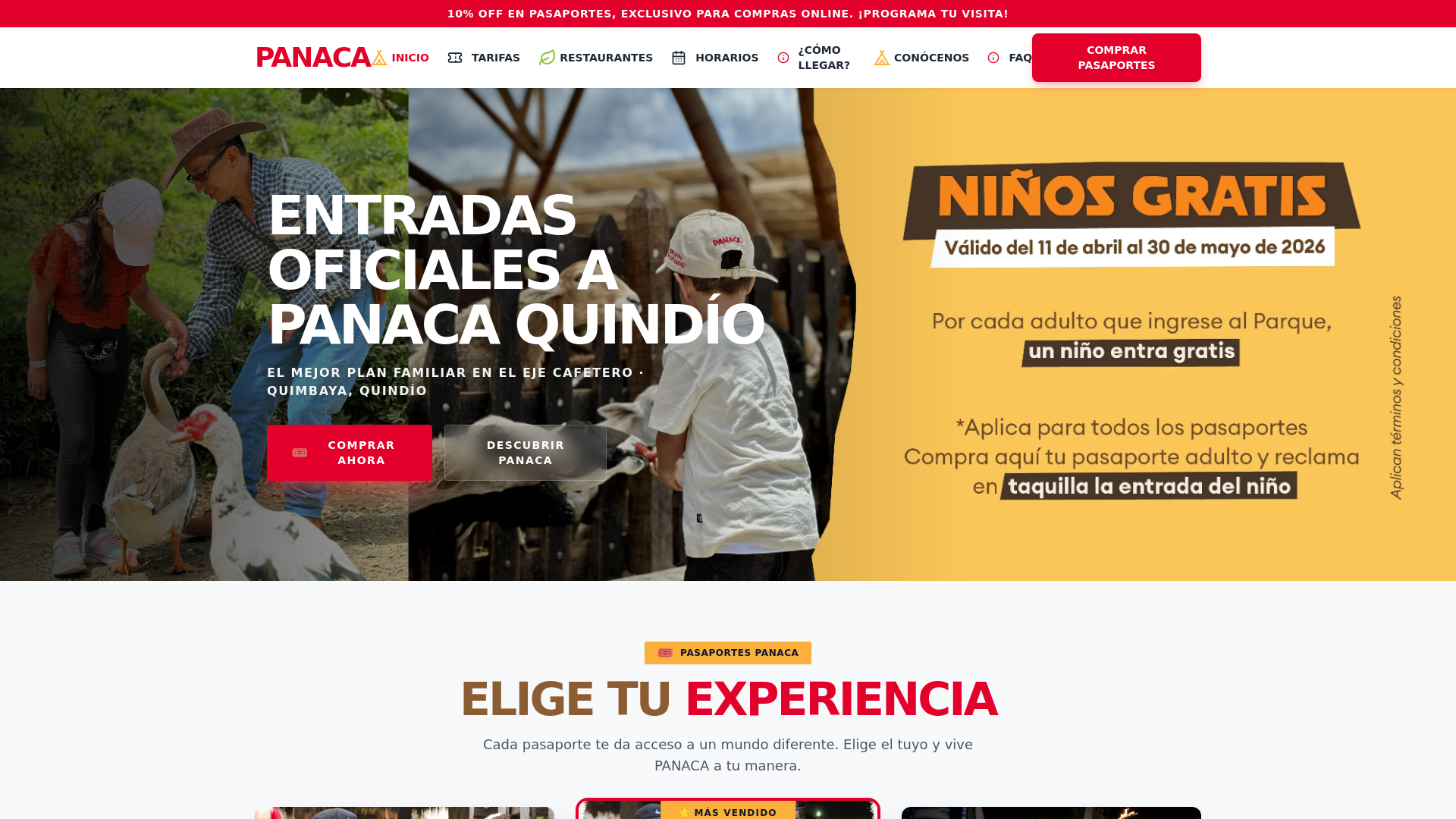 website screenshot of https://entradas-panaca.com/